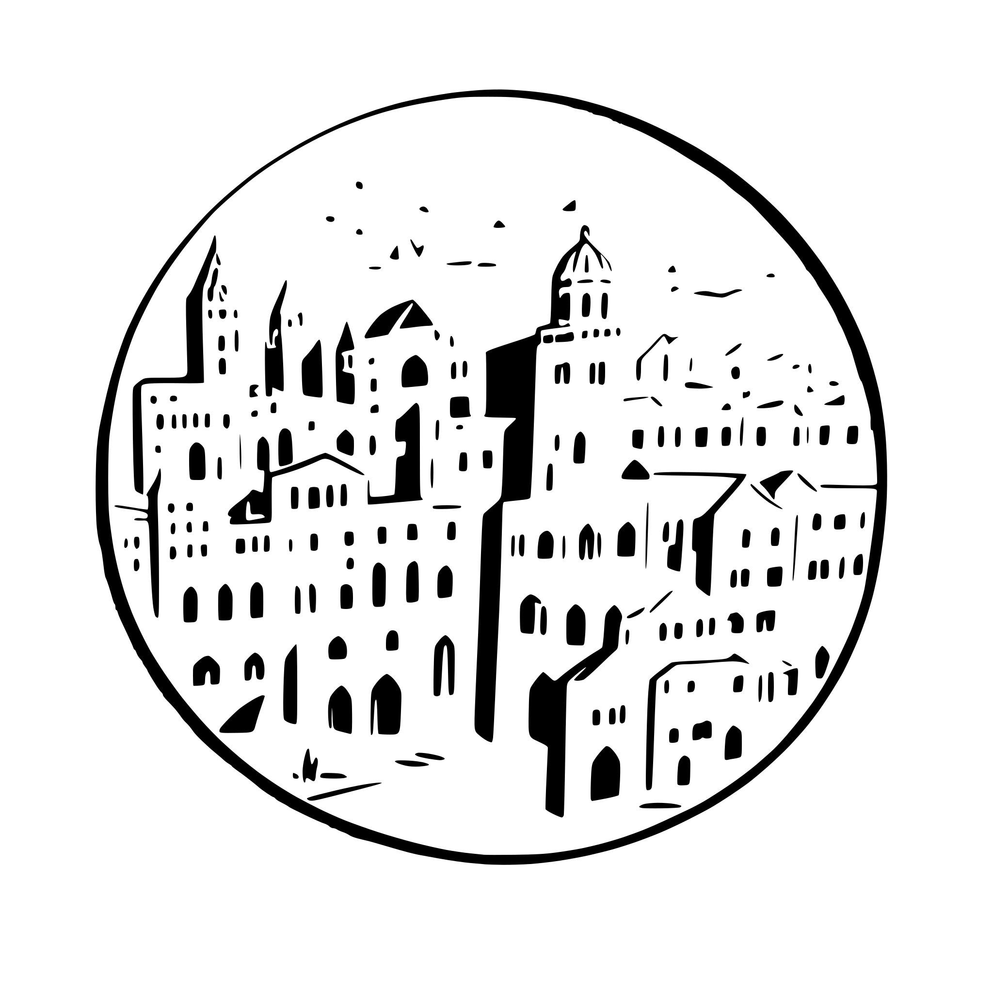 AI-generated SVG of a dubrovnik city landmarks
