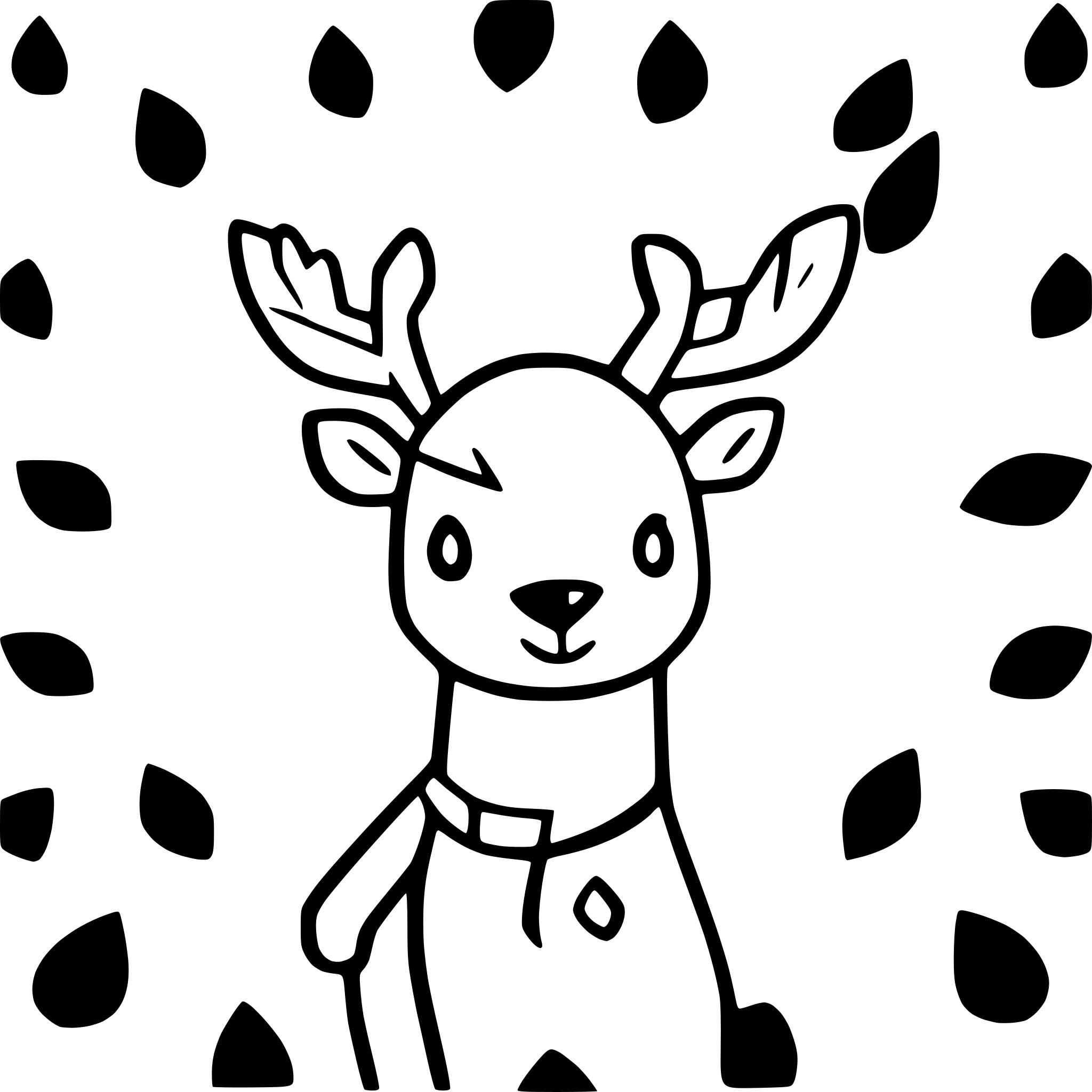 AI-generated SVG of 'Christmas reindeer'