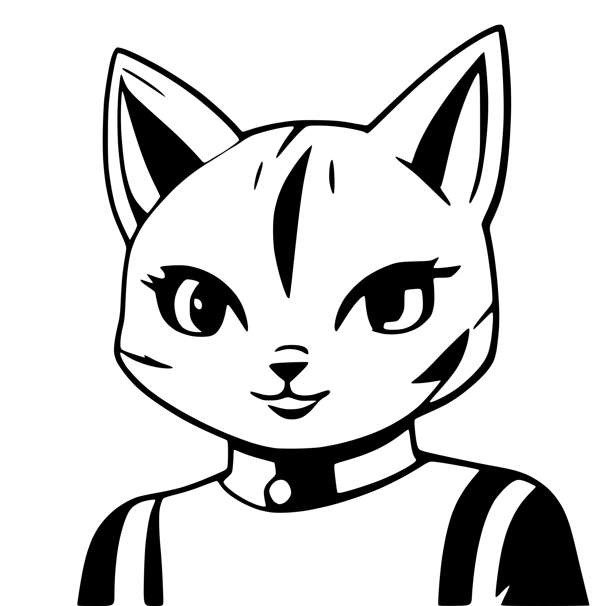 AI-generated SVG of a cat face