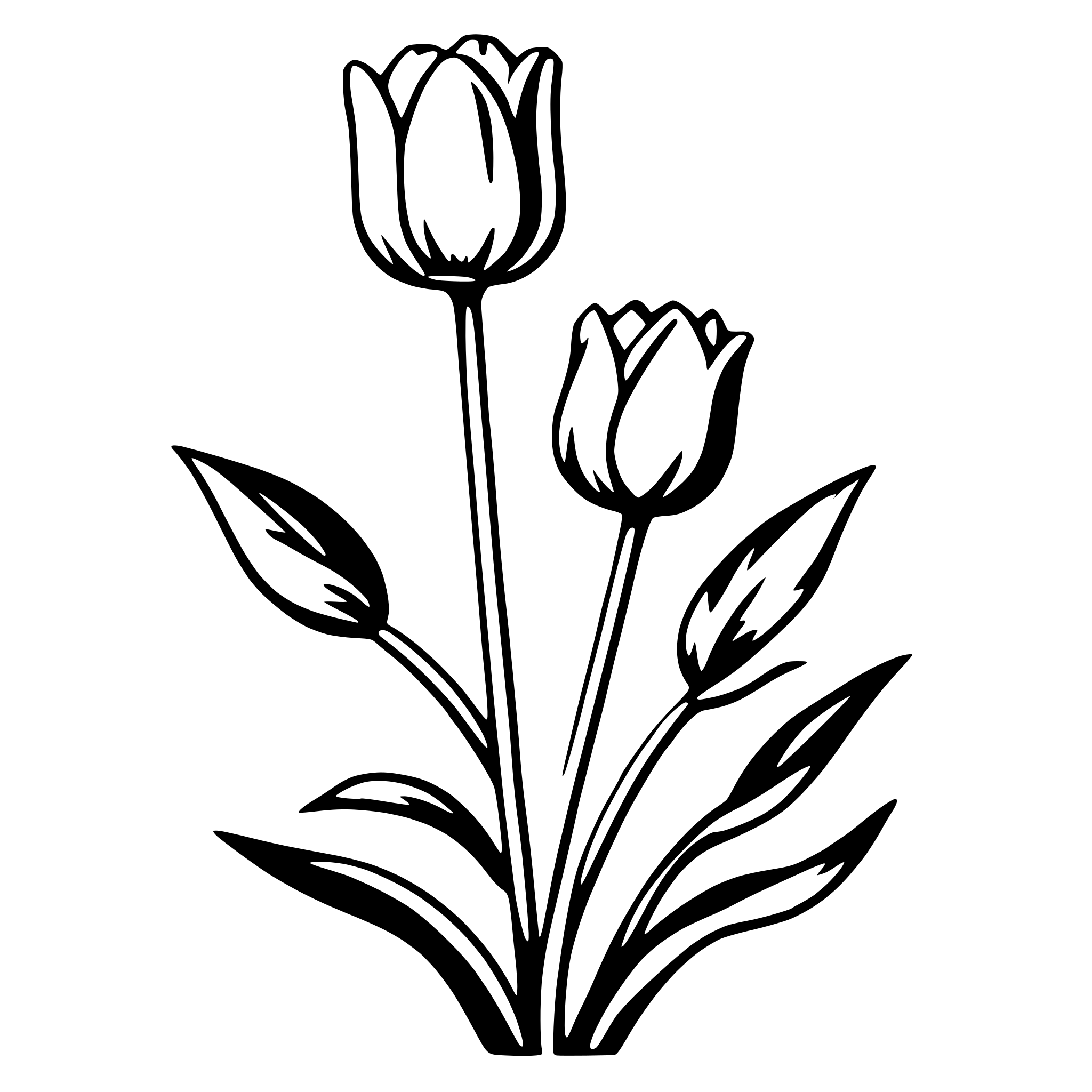 AI-generated SVG of 'tulip'