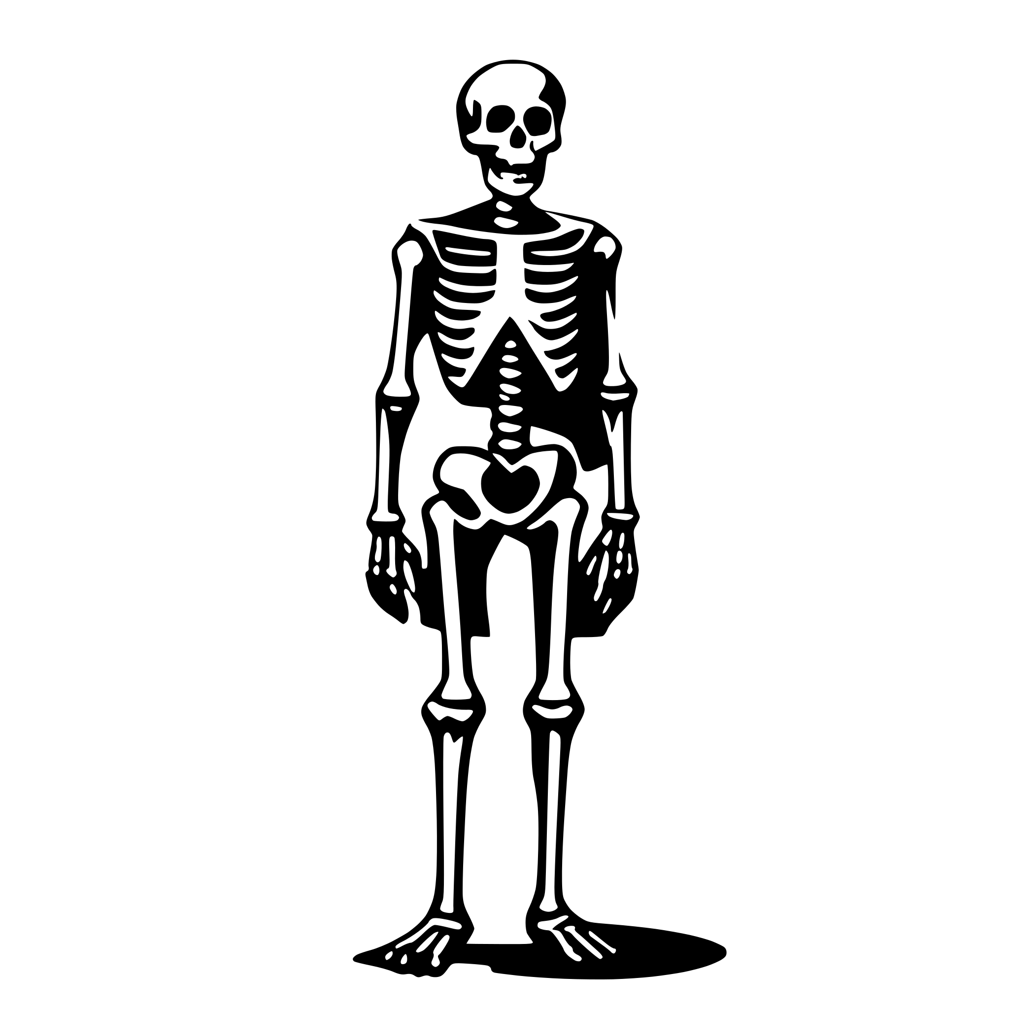 AI-generated SVG of a Human skeleton