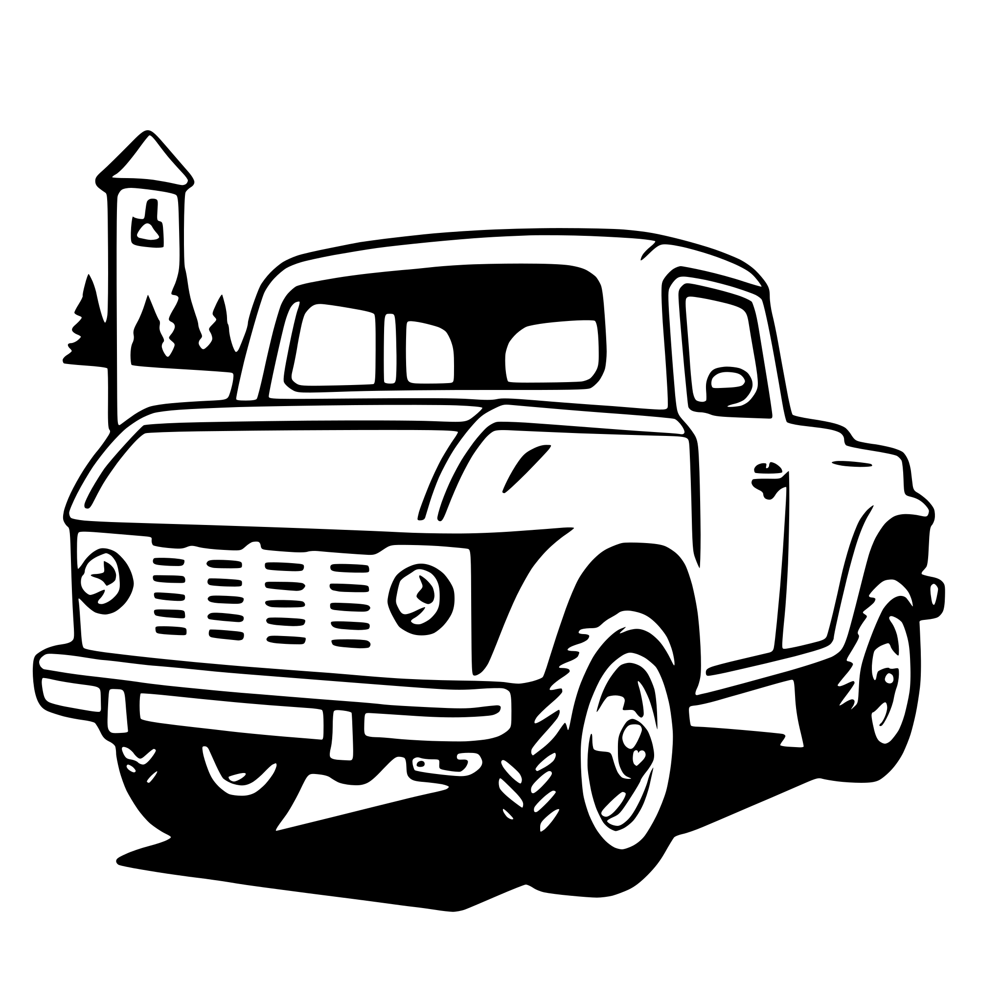 AI-generated SVG of 'pickup truck'