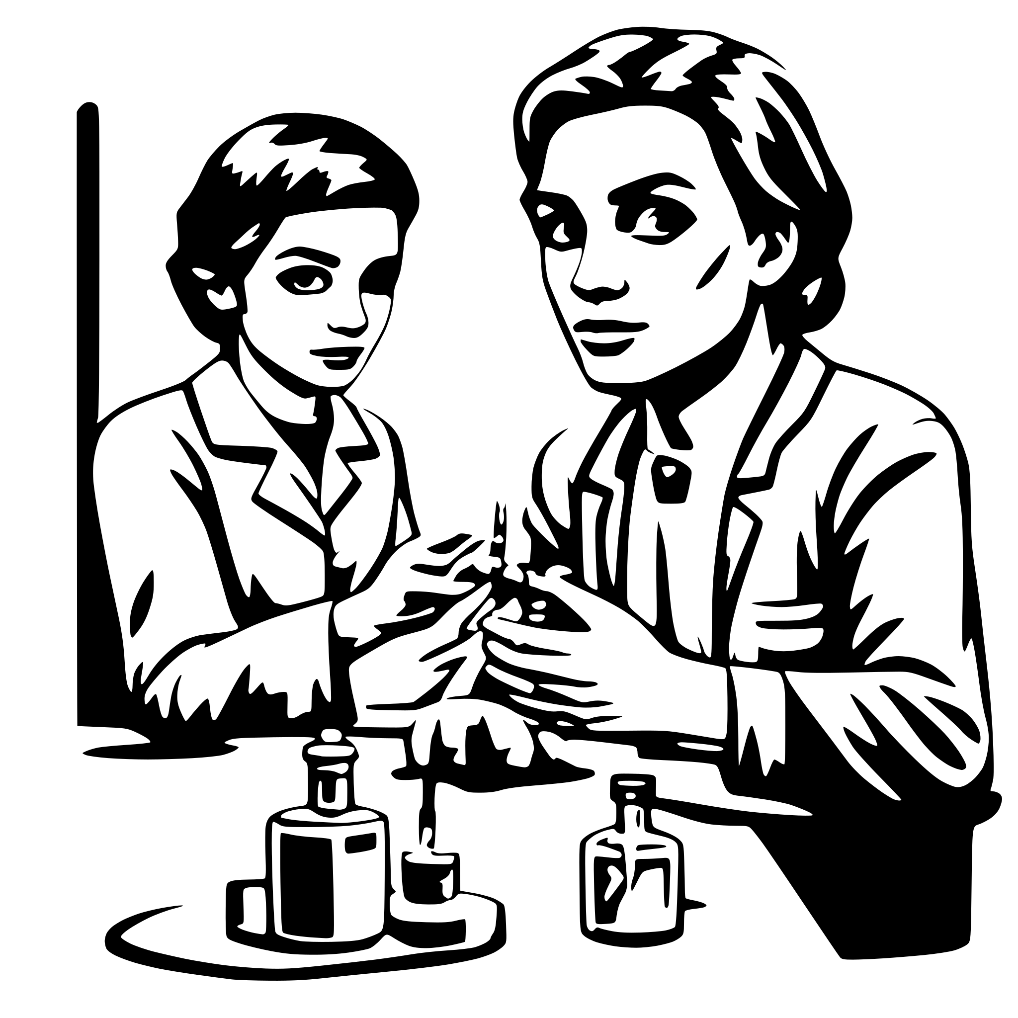 AI-generated SVG of 'doctor with injection'