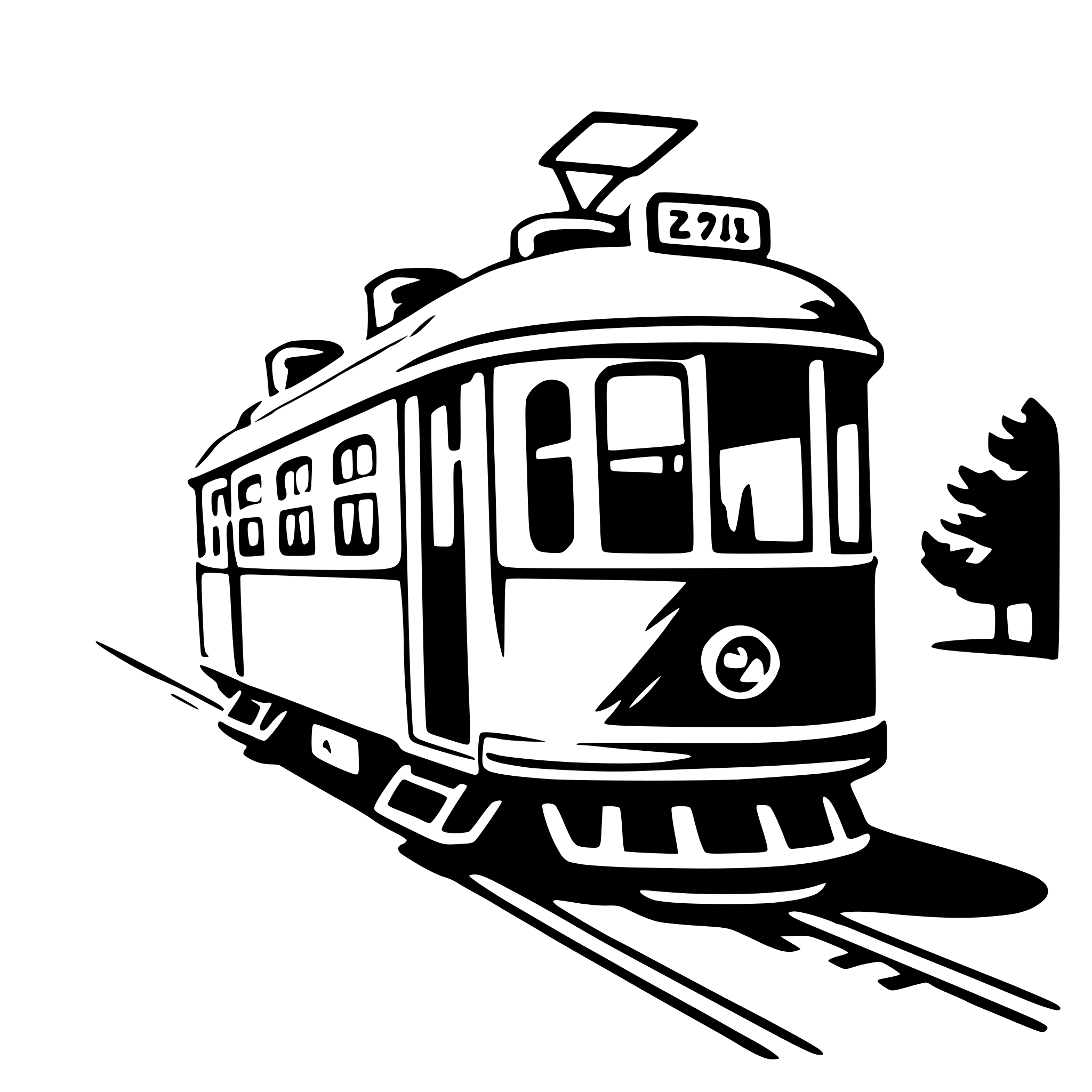 AI-generated SVG of 'tram'