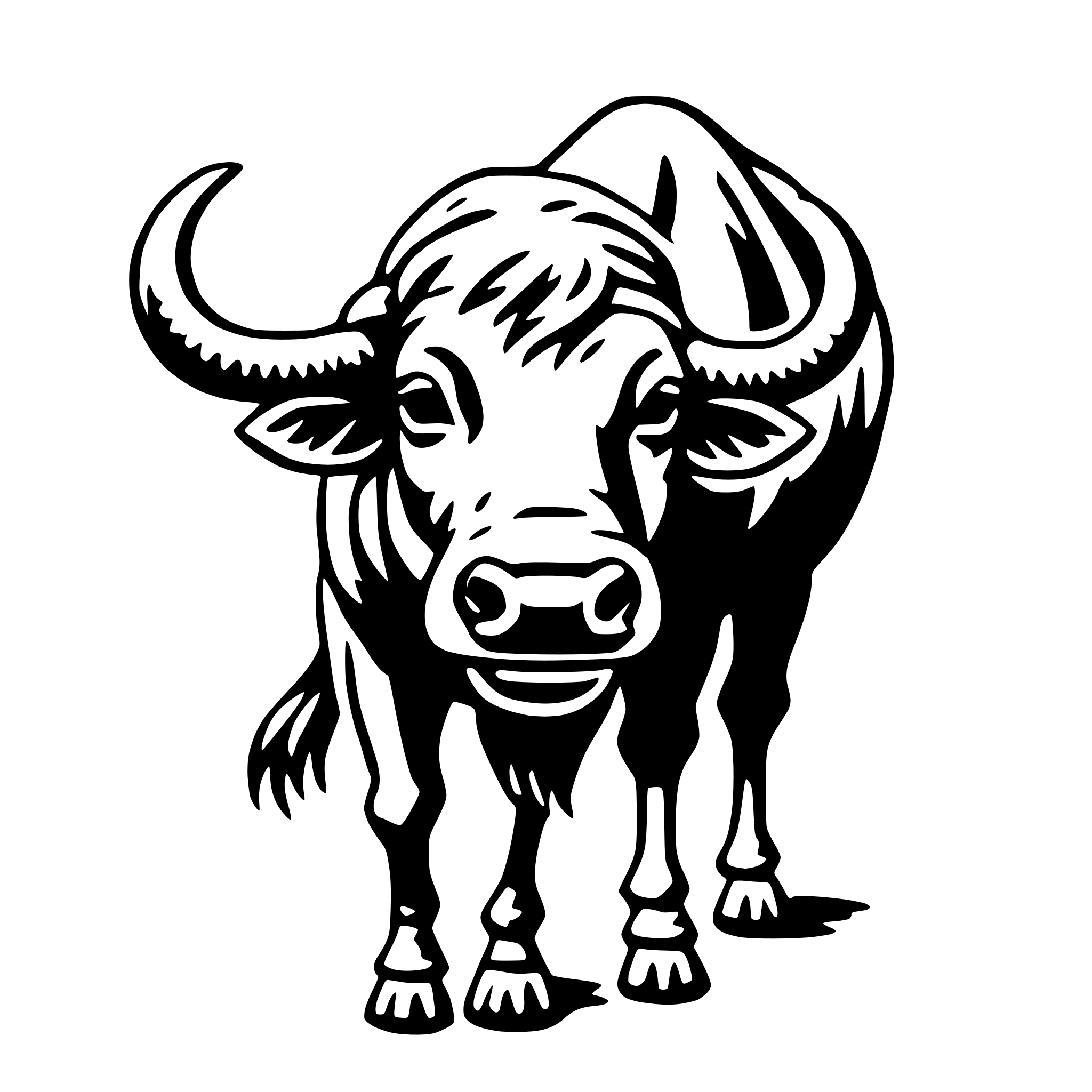 AI-generated SVG of a buffalo