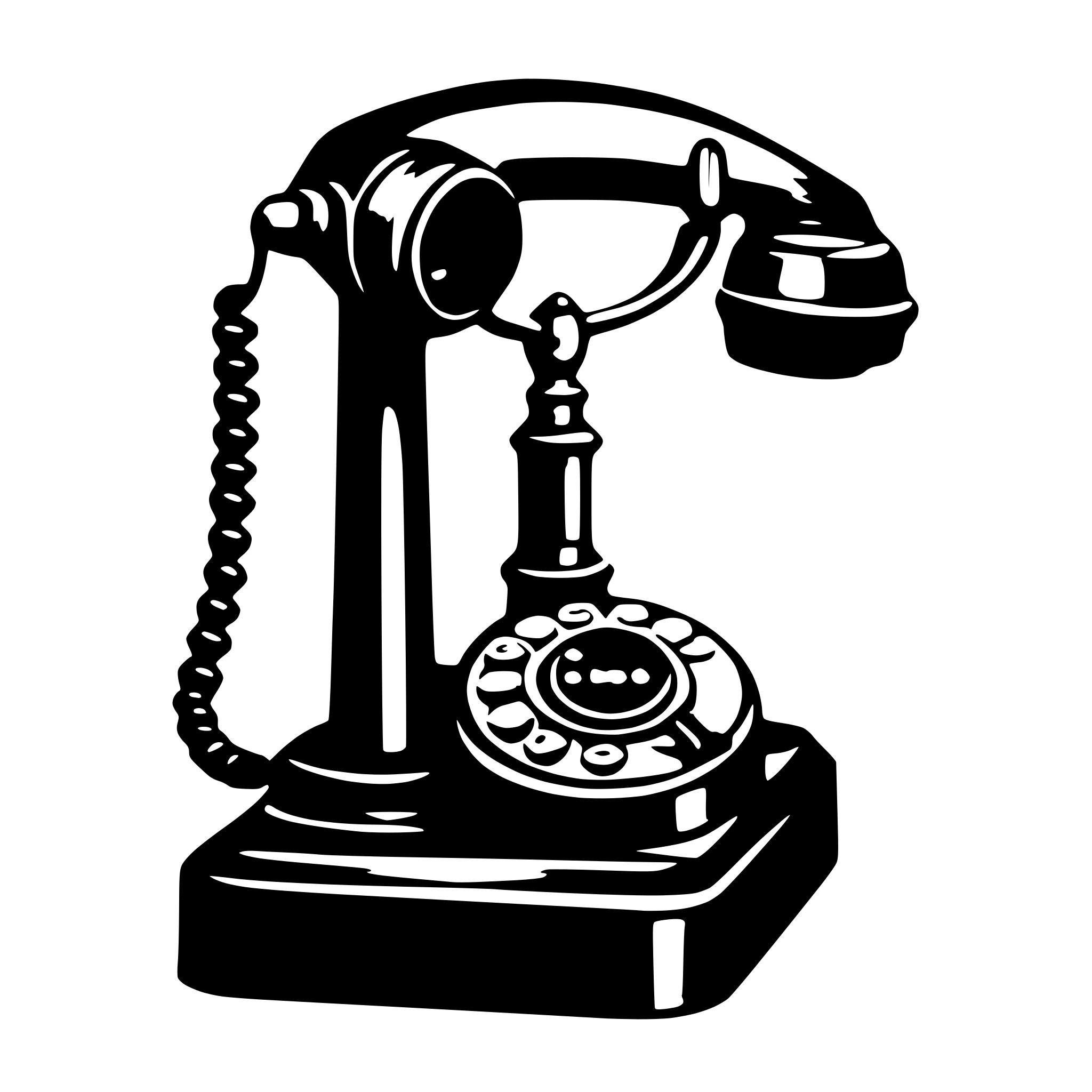 AI-generated SVG of 'an old telephone'