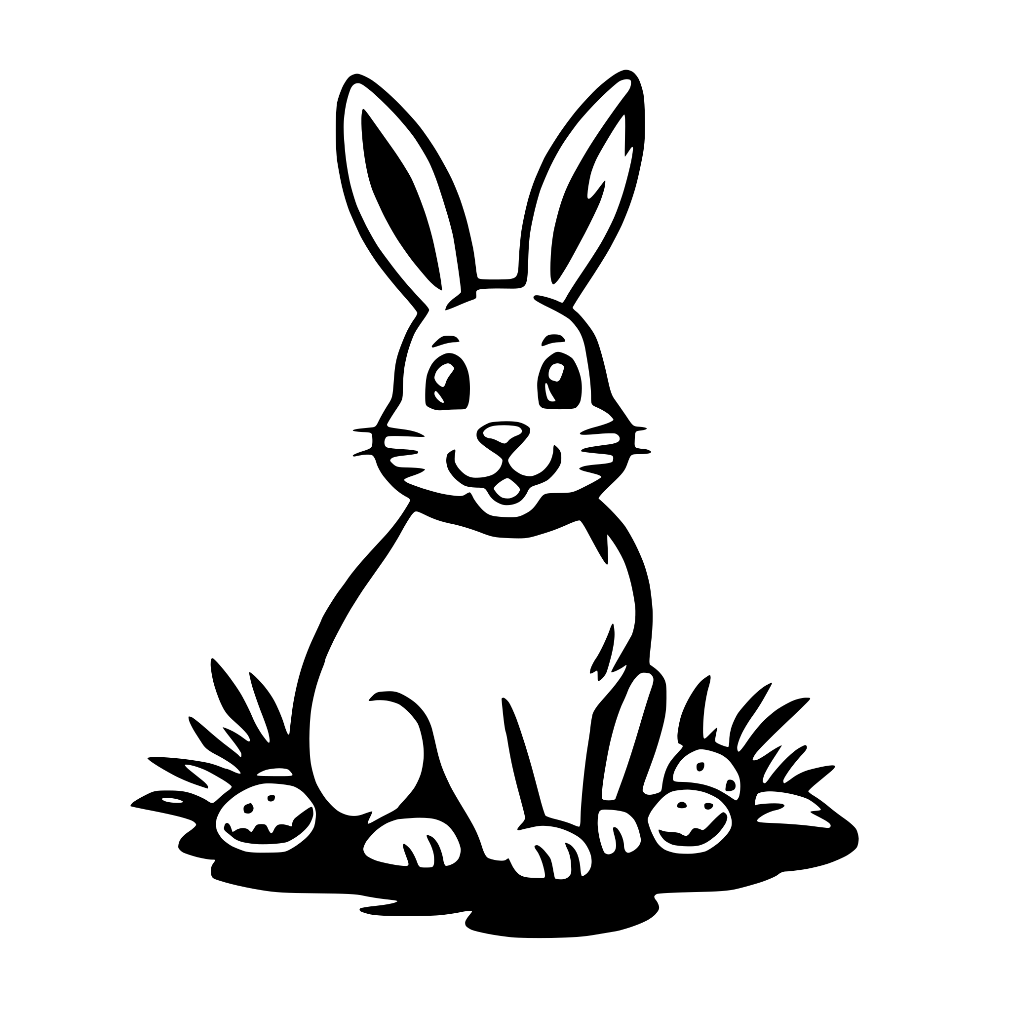 AI-generated SVG of a easter bunny