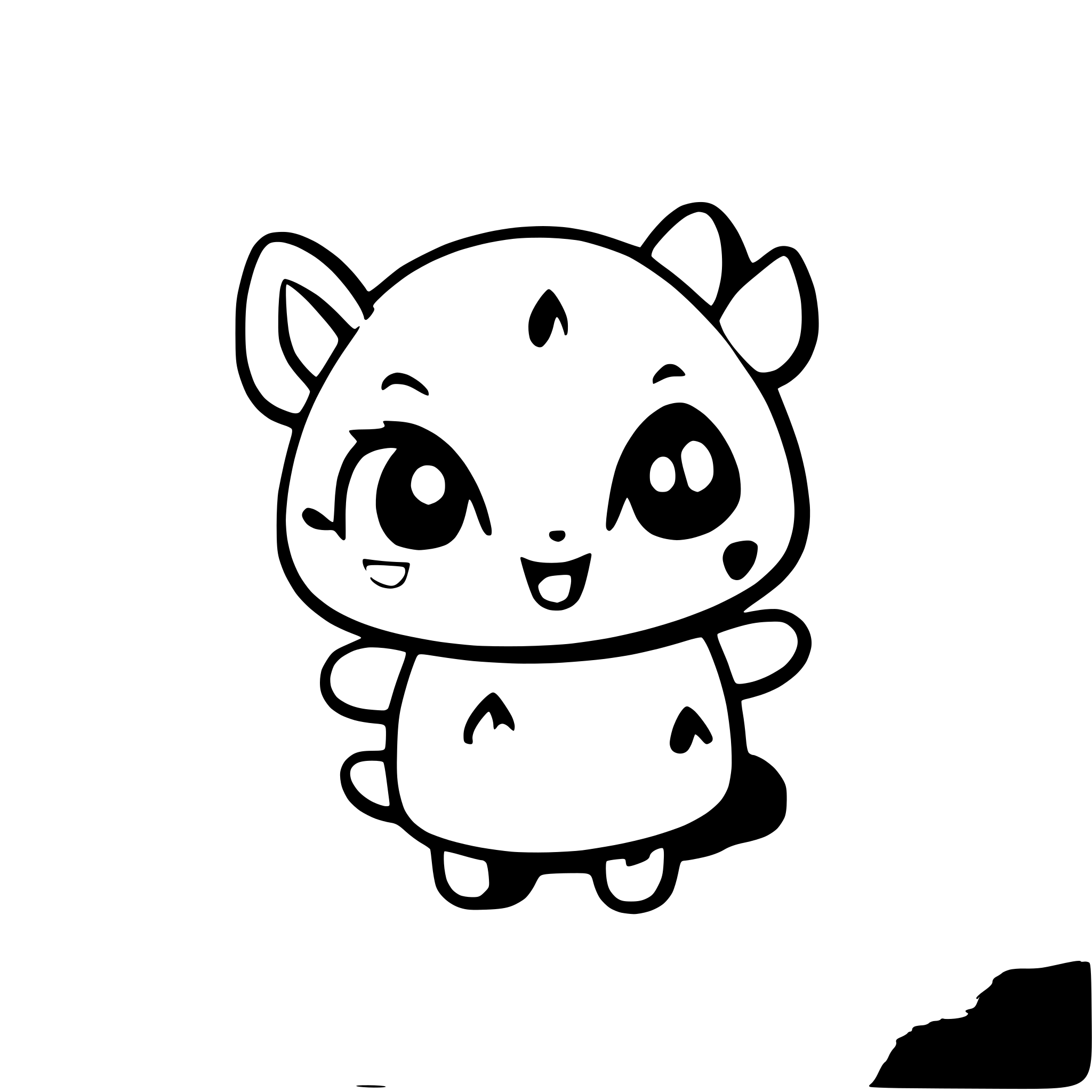 AI-generated SVG of a A kawaii creature exciting positive vibes