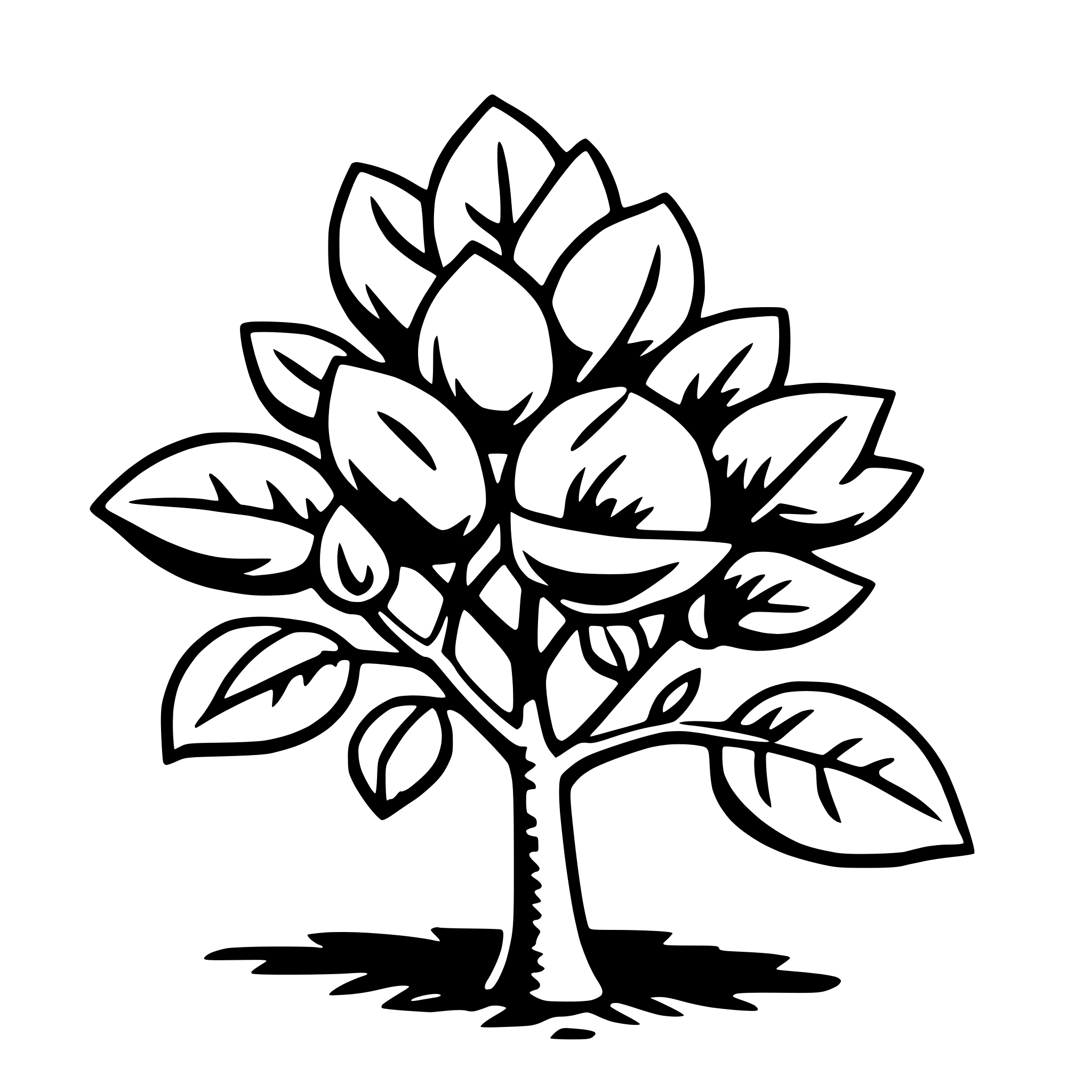 AI-generated SVG of a magnolia tree