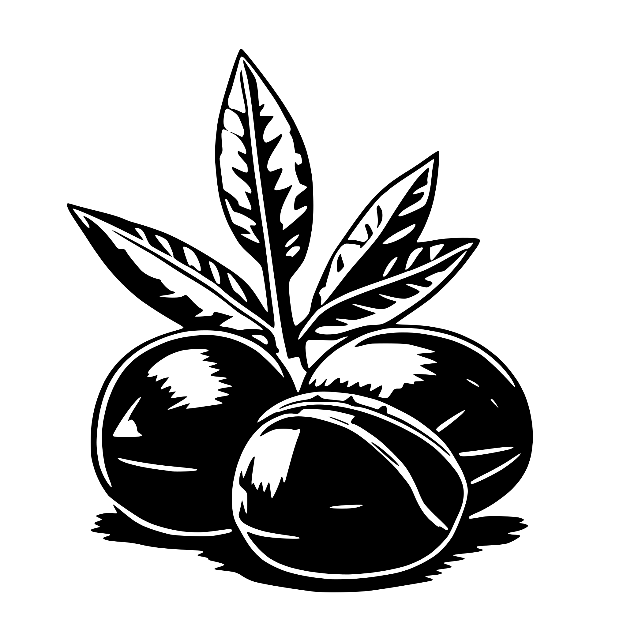 AI-generated SVG of 'Chestnut with thorns'