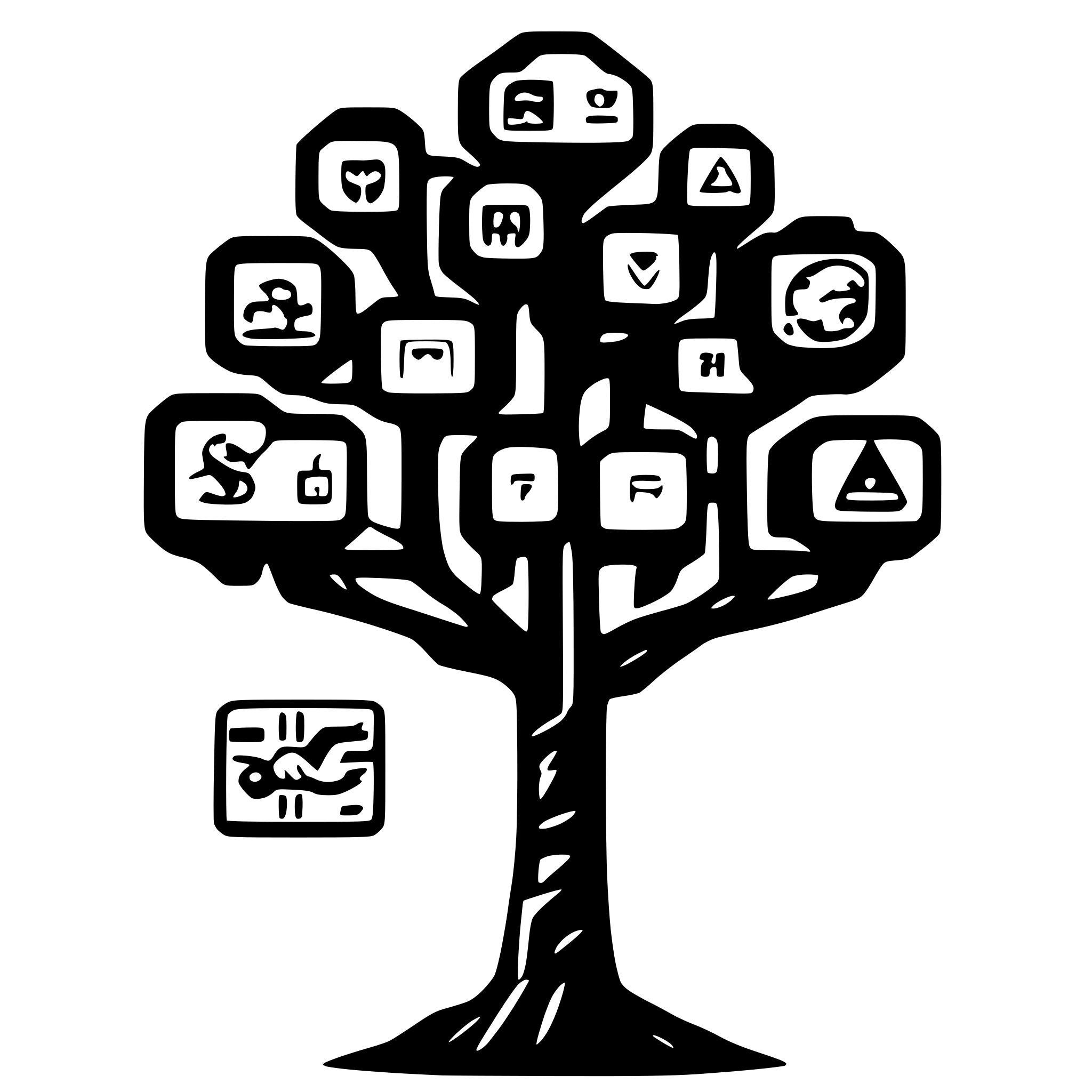 AI-generated SVG of a video game skill tree