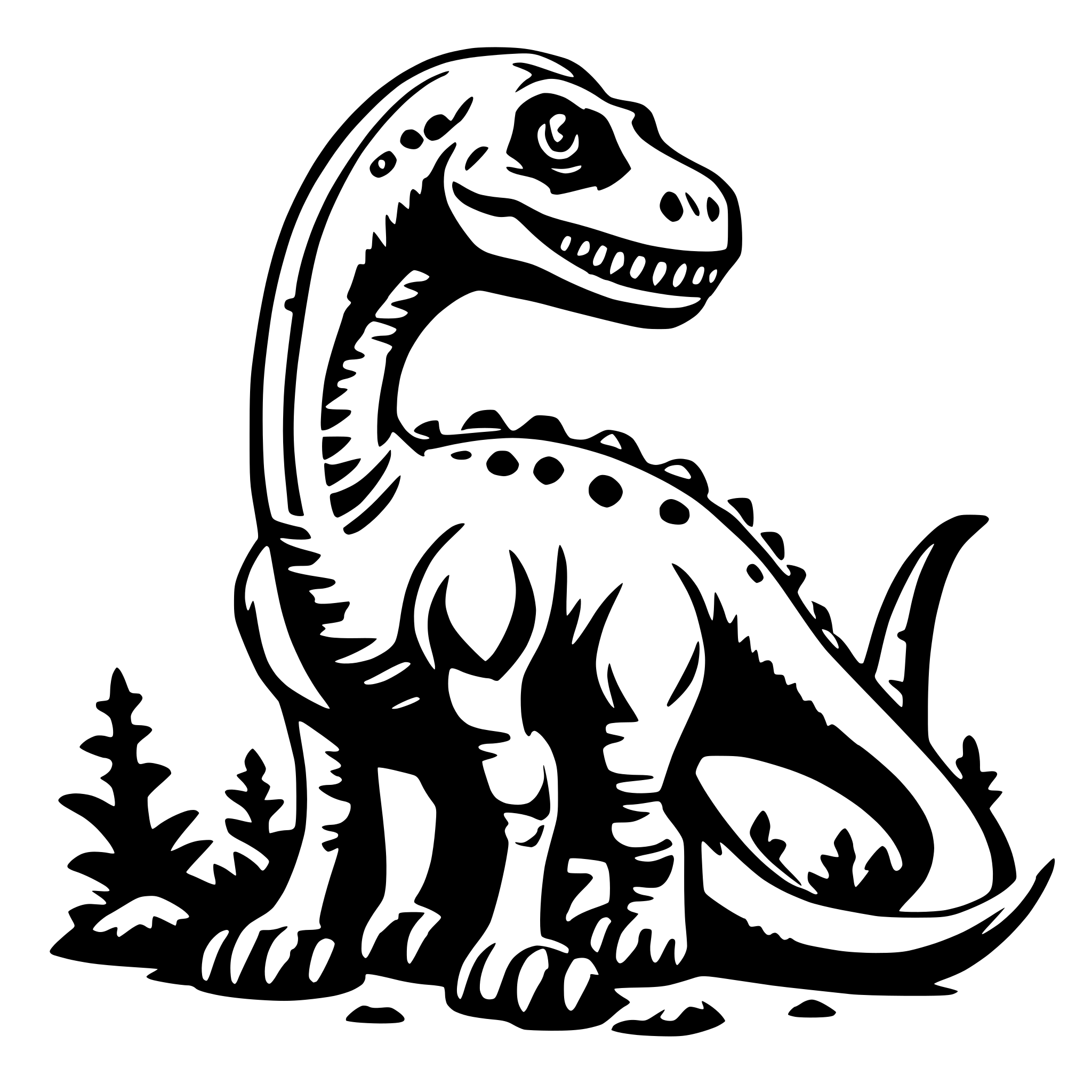 AI-generated SVG of a dino