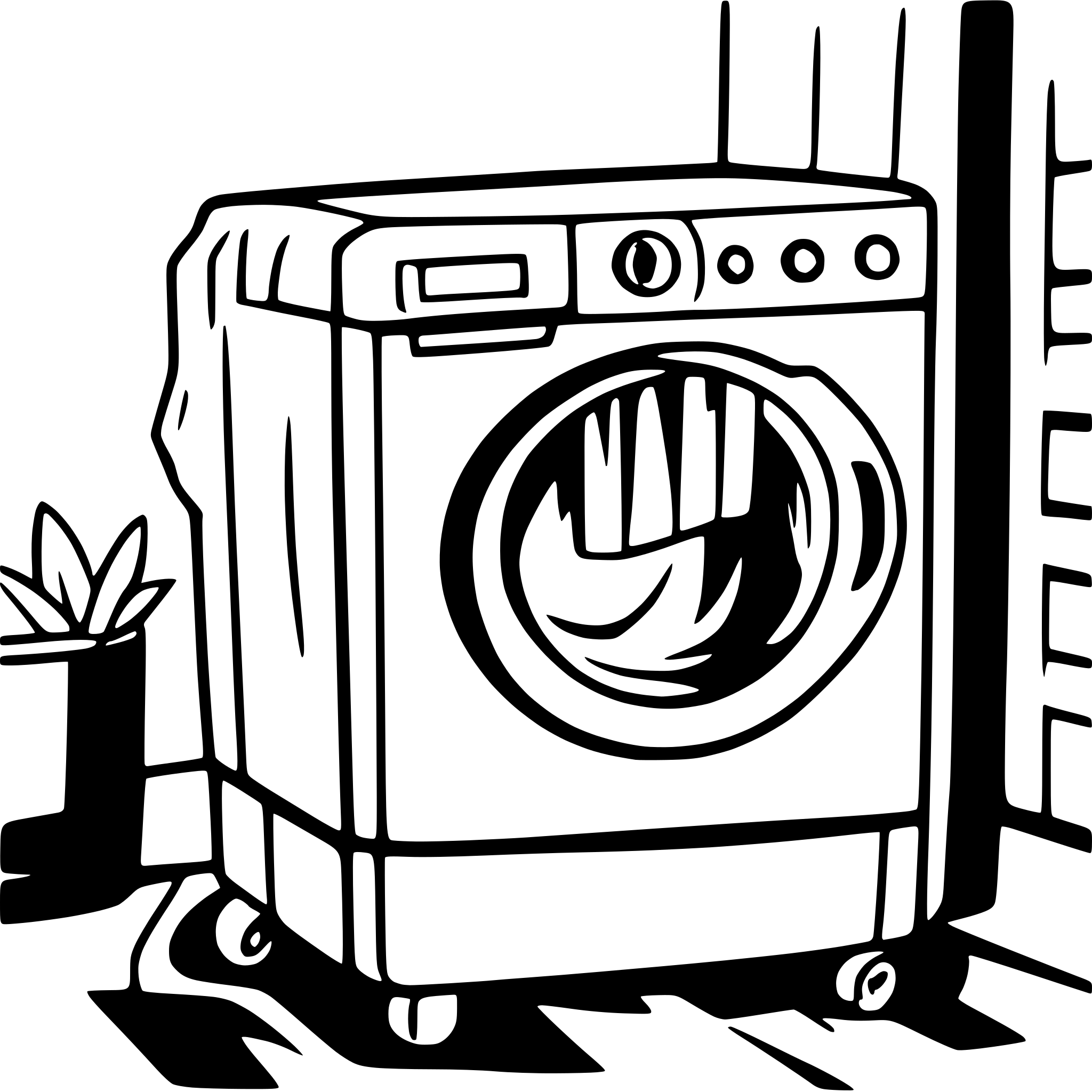 AI-generated SVG of a Draw a washing mashine