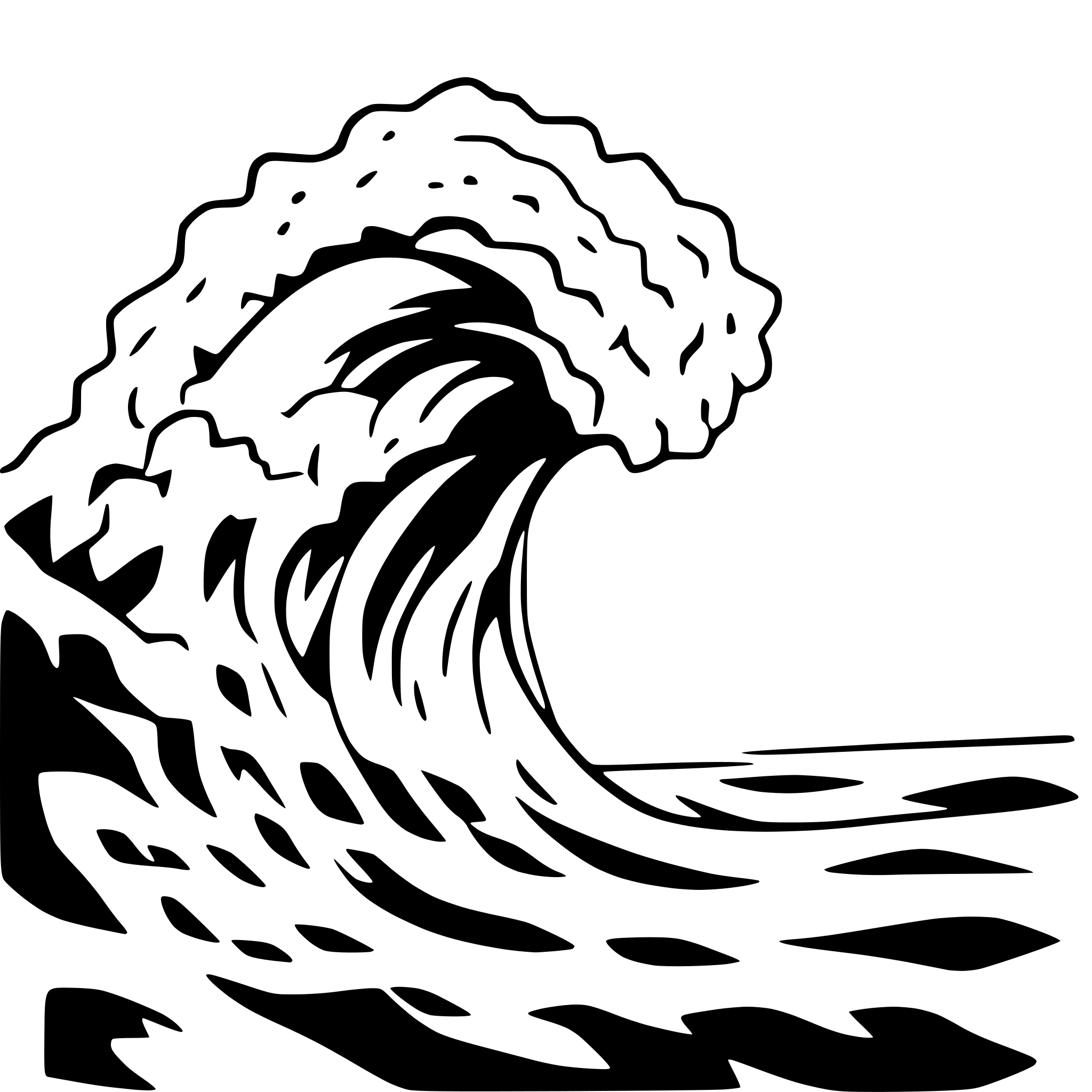 AI-generated SVG of 'Big crashing wave'