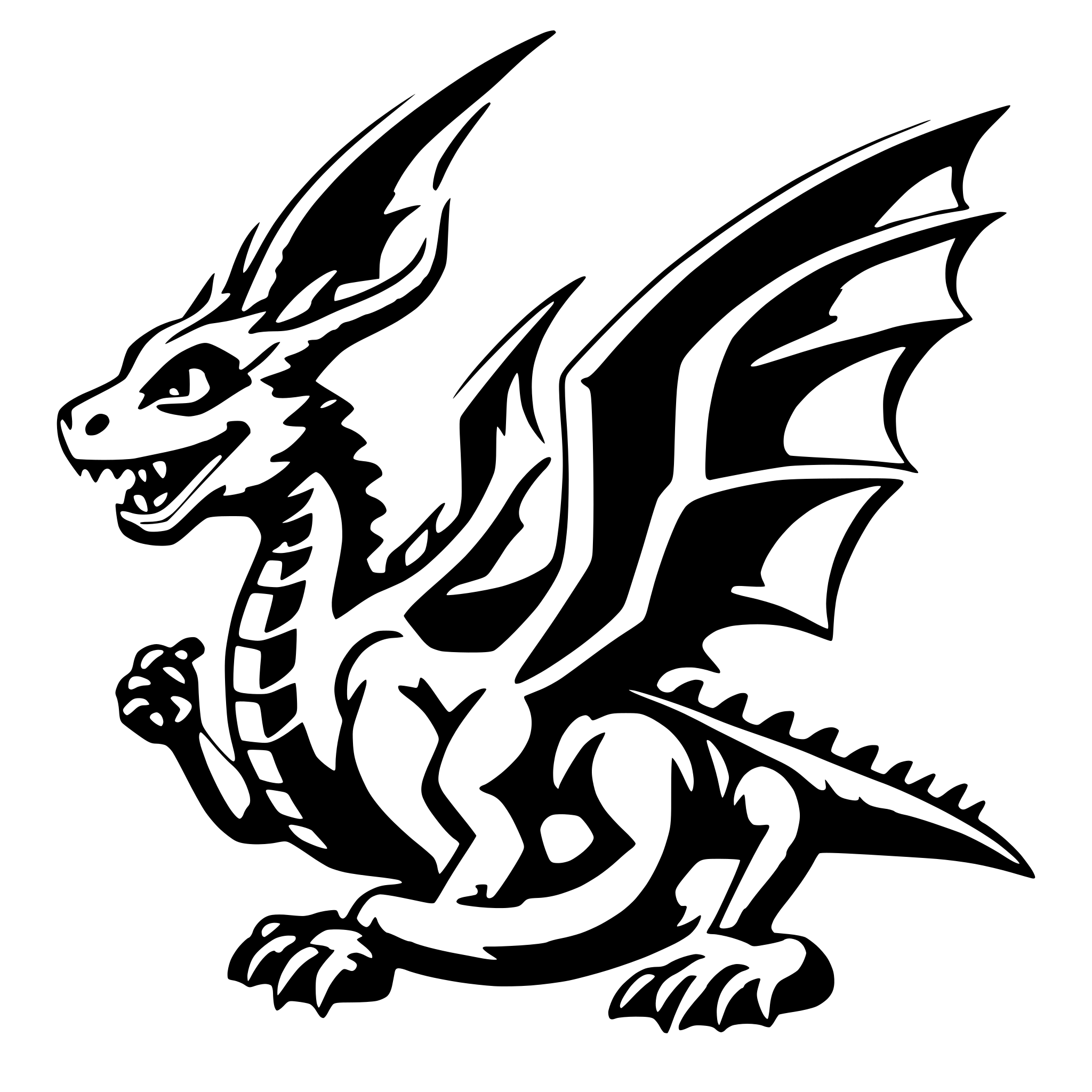 AI-generated SVG of a dragon