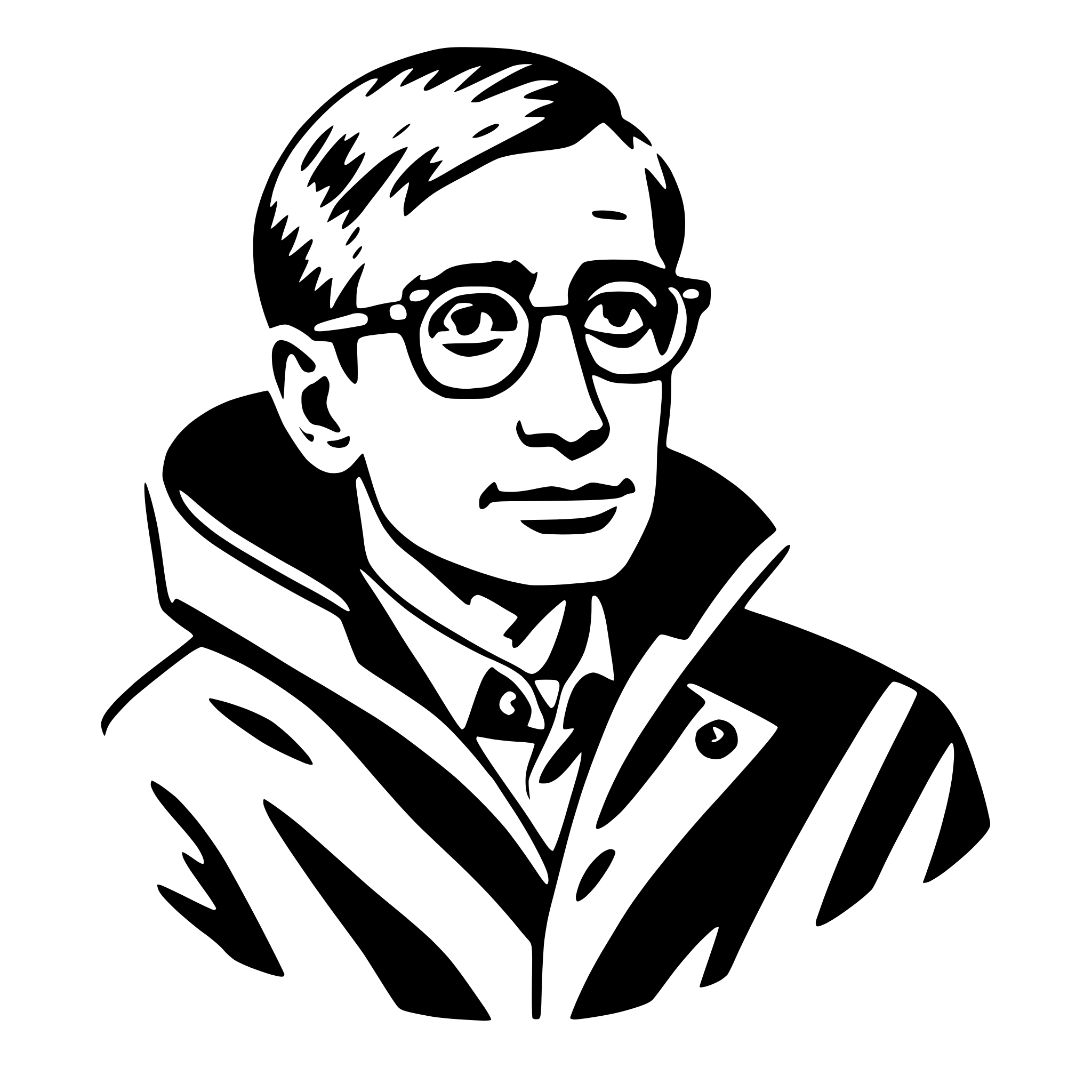 AI-generated SVG of 'stephen hawking'