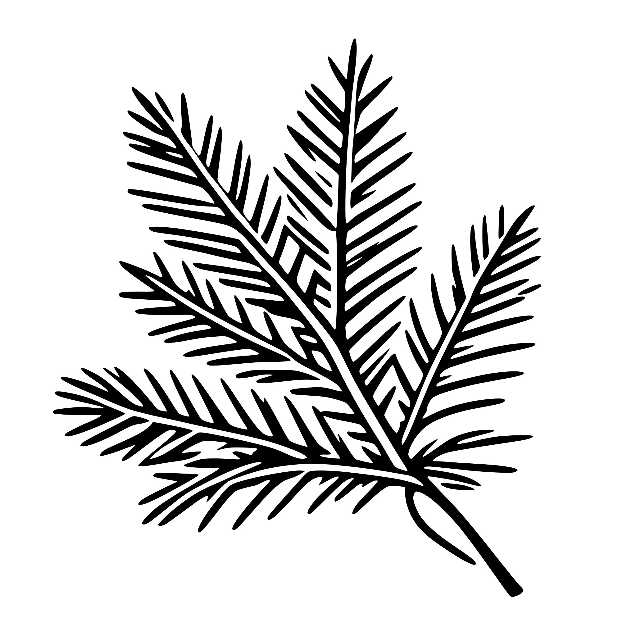 AI-generated SVG of a pine needles
