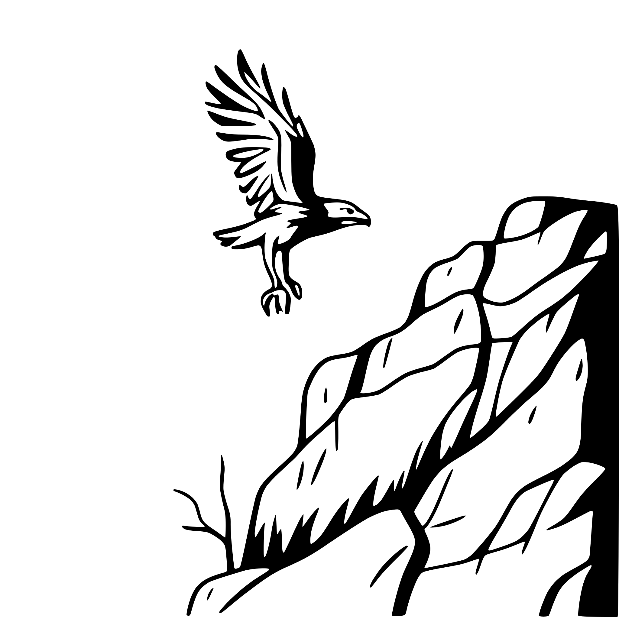 AI-generated SVG of 'eagle nest on cliff'