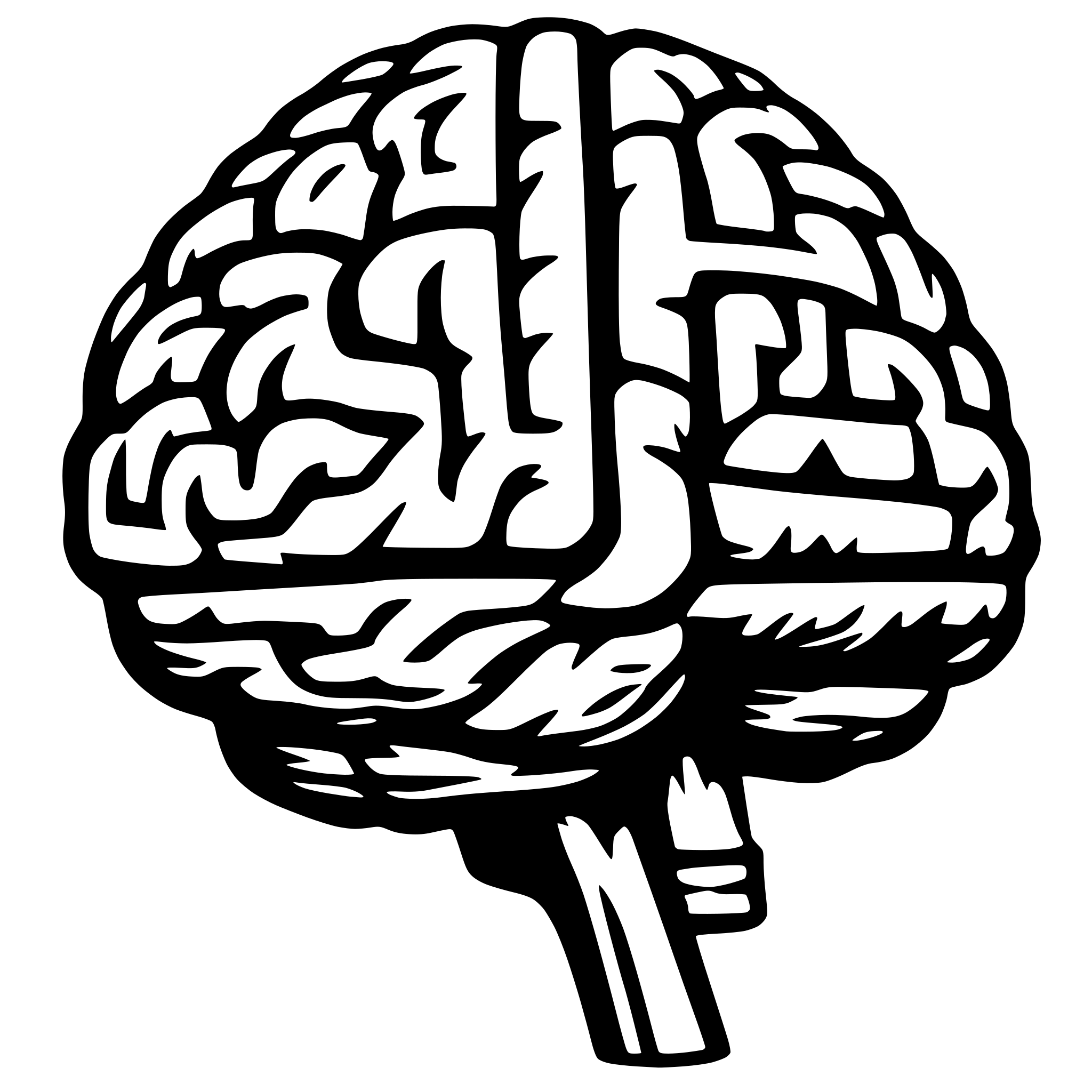 AI-generated SVG of a brain