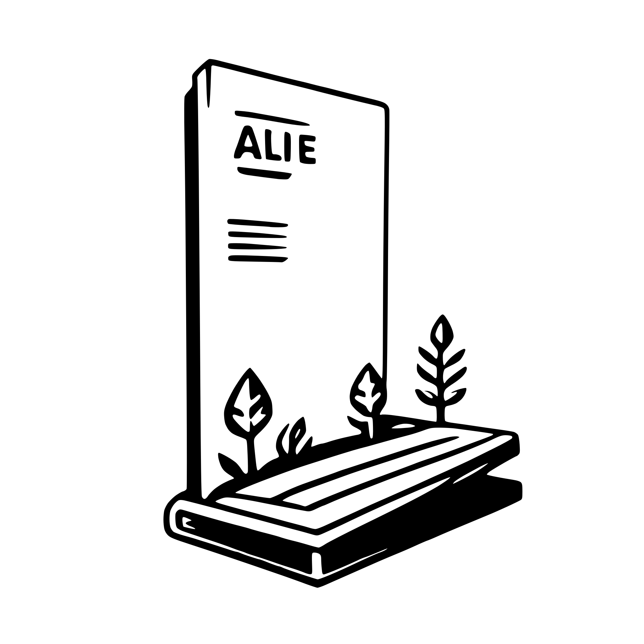 AI-generated SVG of a brochure