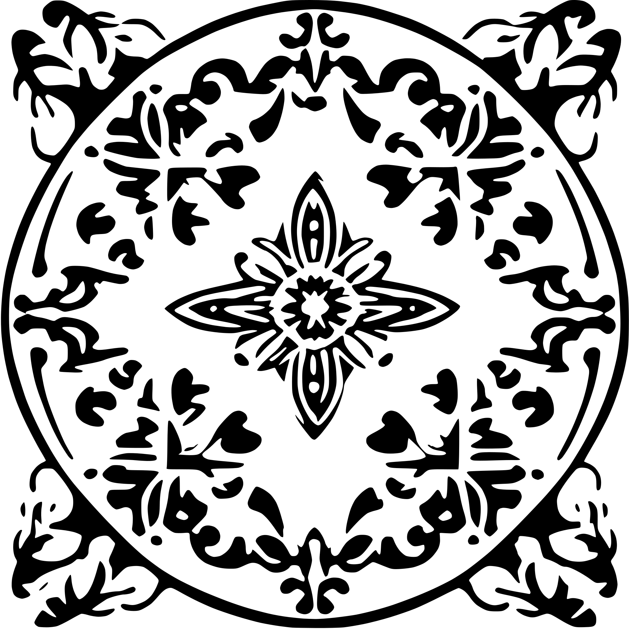 AI-generated SVG of 'symmetric talavera tile'