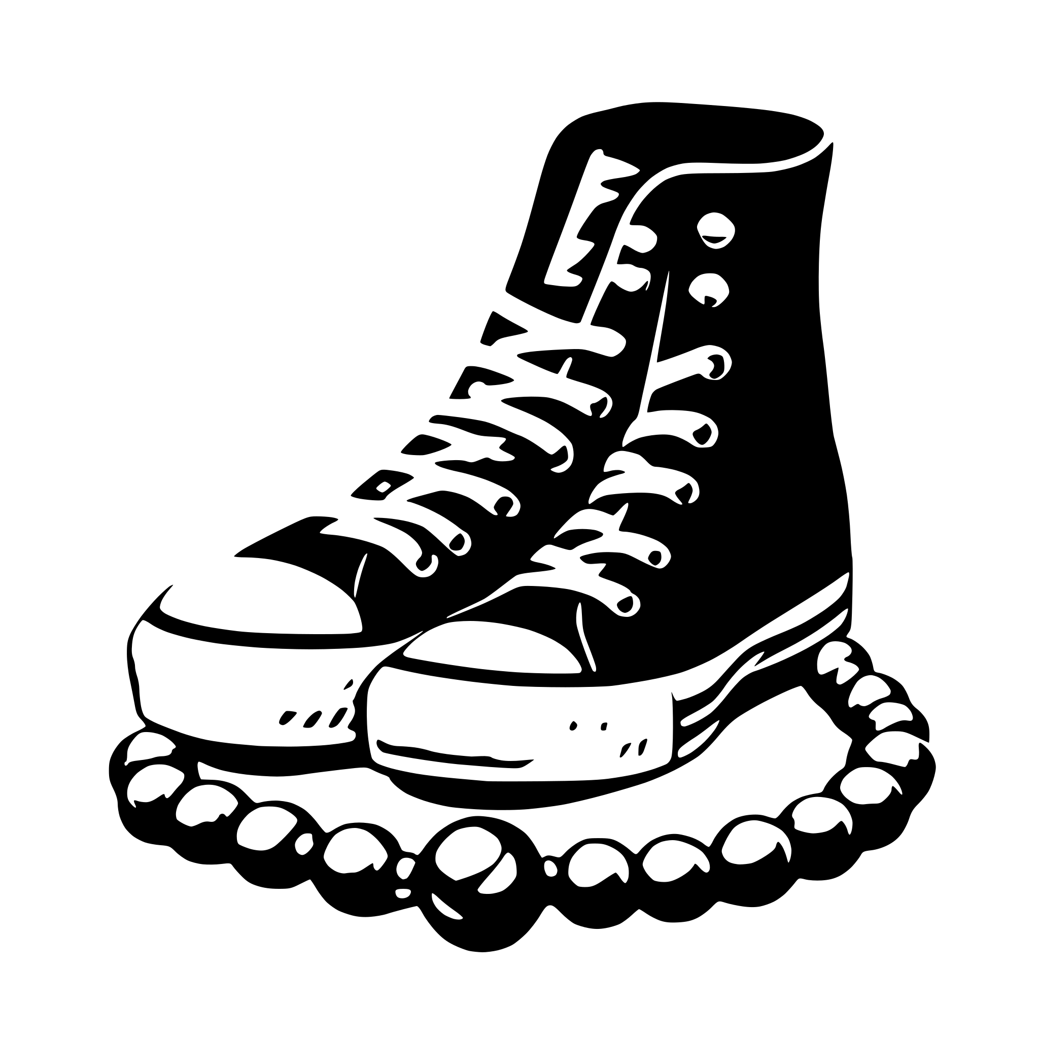 AI-generated SVG of a Converse sneakers surrounded by a pearl necklace AI-generated SVG of a Converse sneakers surrounded by a pearl necklace