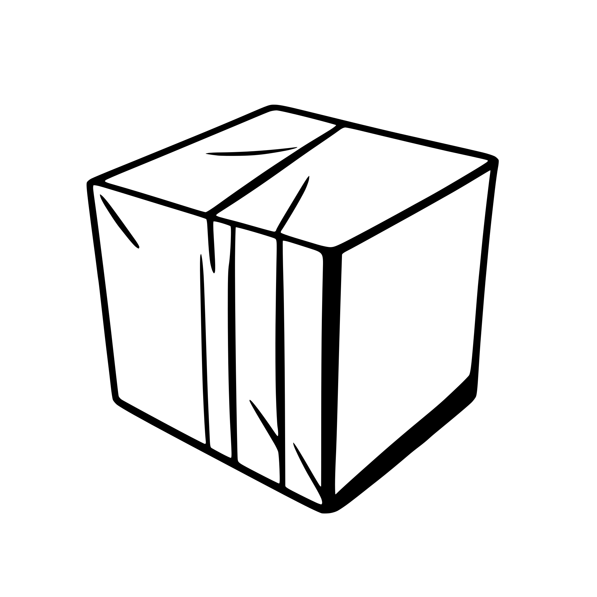 AI-generated SVG of 'Paper inside a box'