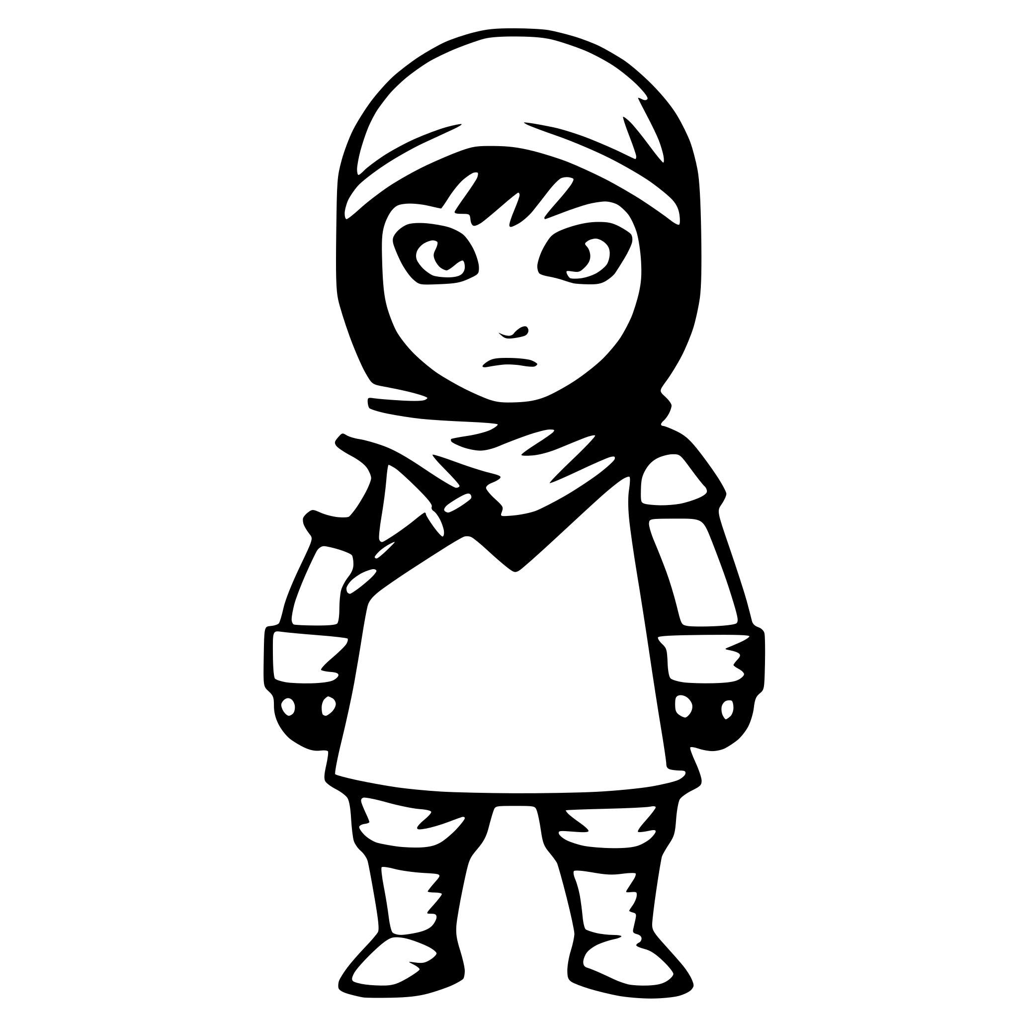 AI-generated SVG of 'CUTE NINJA'
