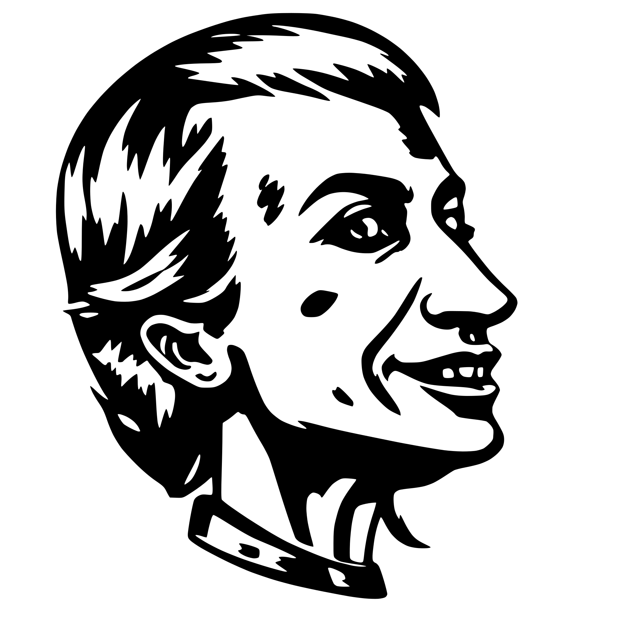 AI-generated SVG of 'side fast tongue out'