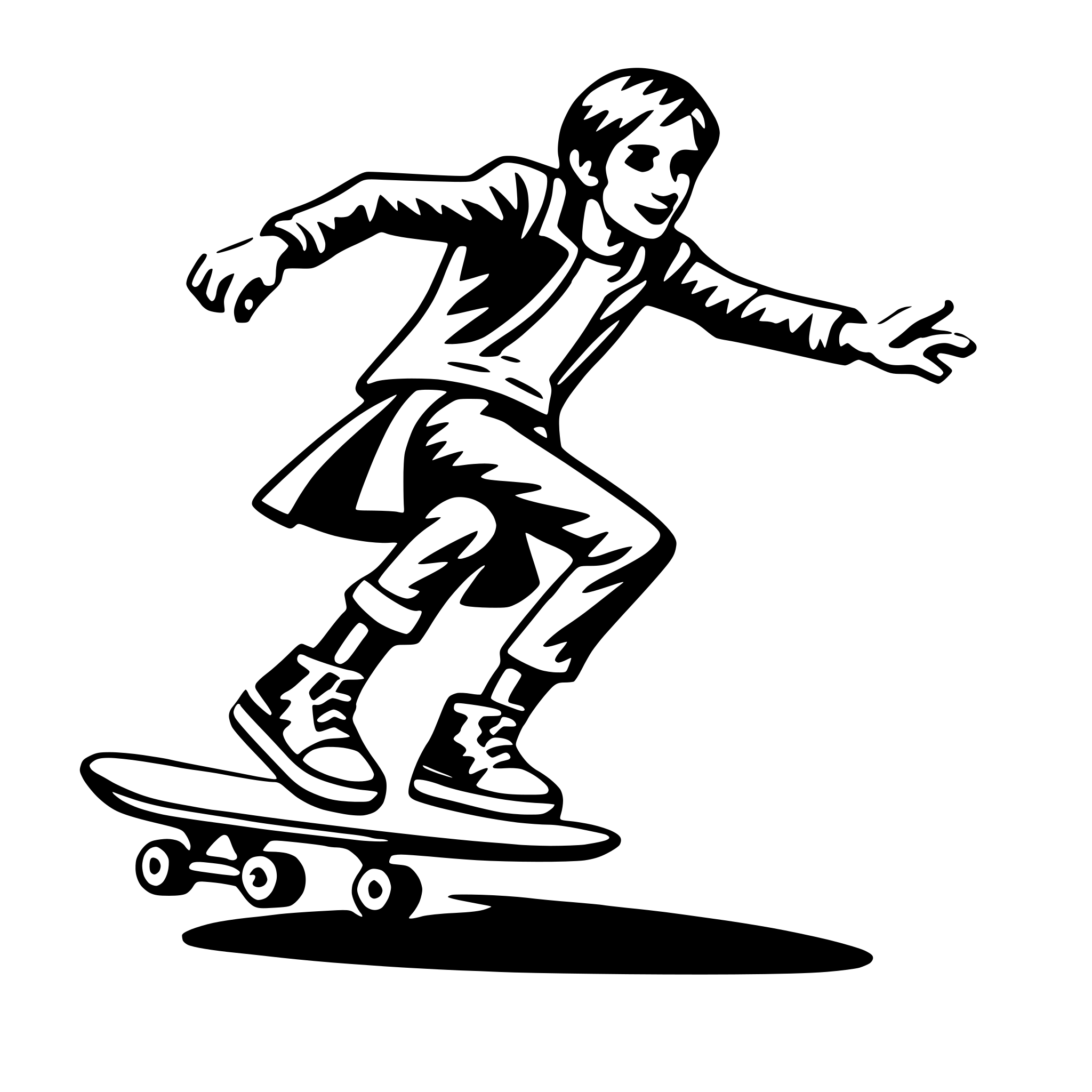 AI-generated SVG of 'skateboarding tricks'