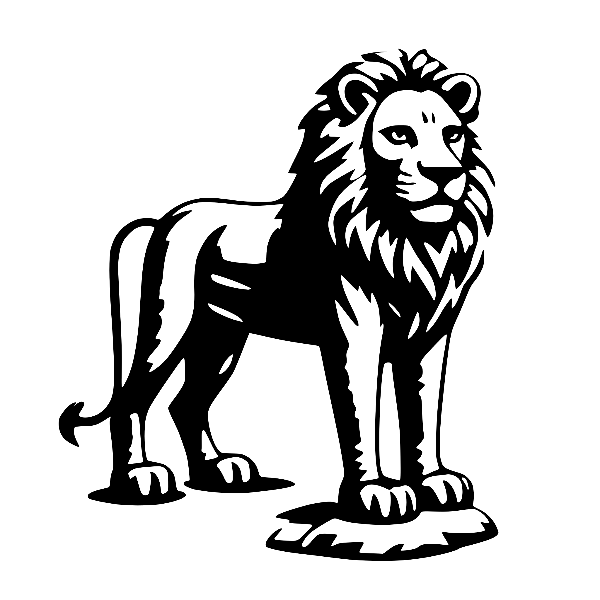 AI-generated SVG of 'swedish lion'
