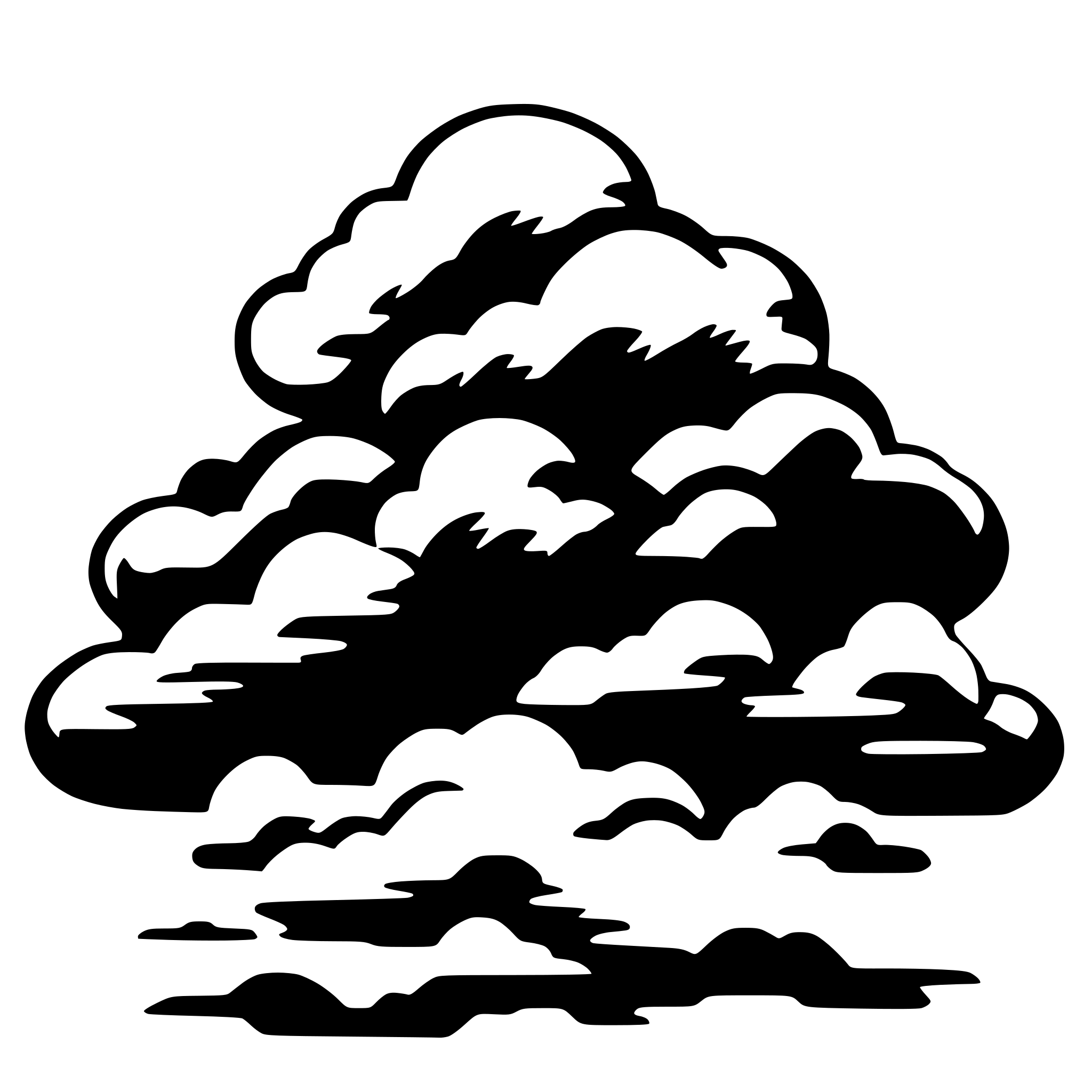AI-generated SVG of 'CLOUDS'