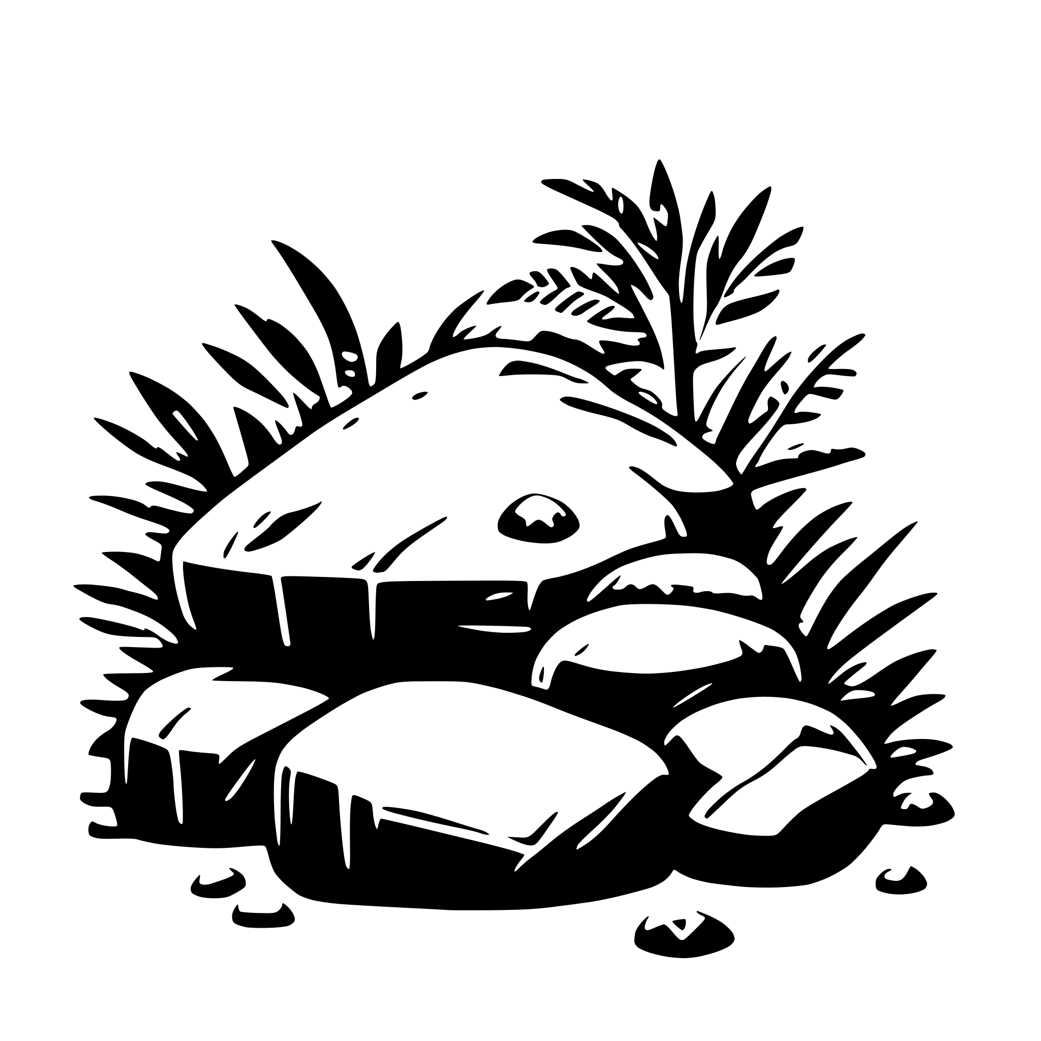 AI-generated SVG of 'jungle stones'