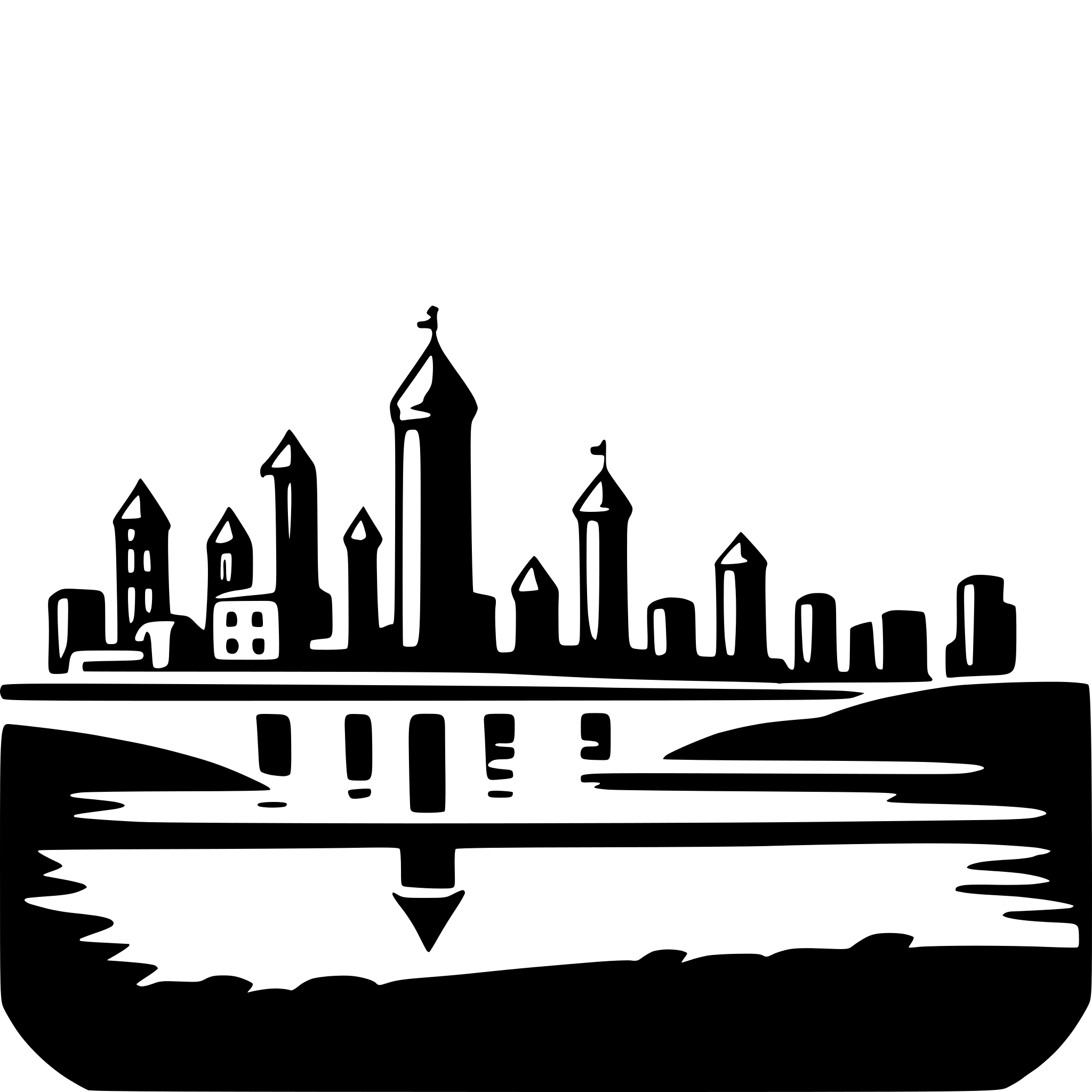 AI-generated SVG of a romantic skyline