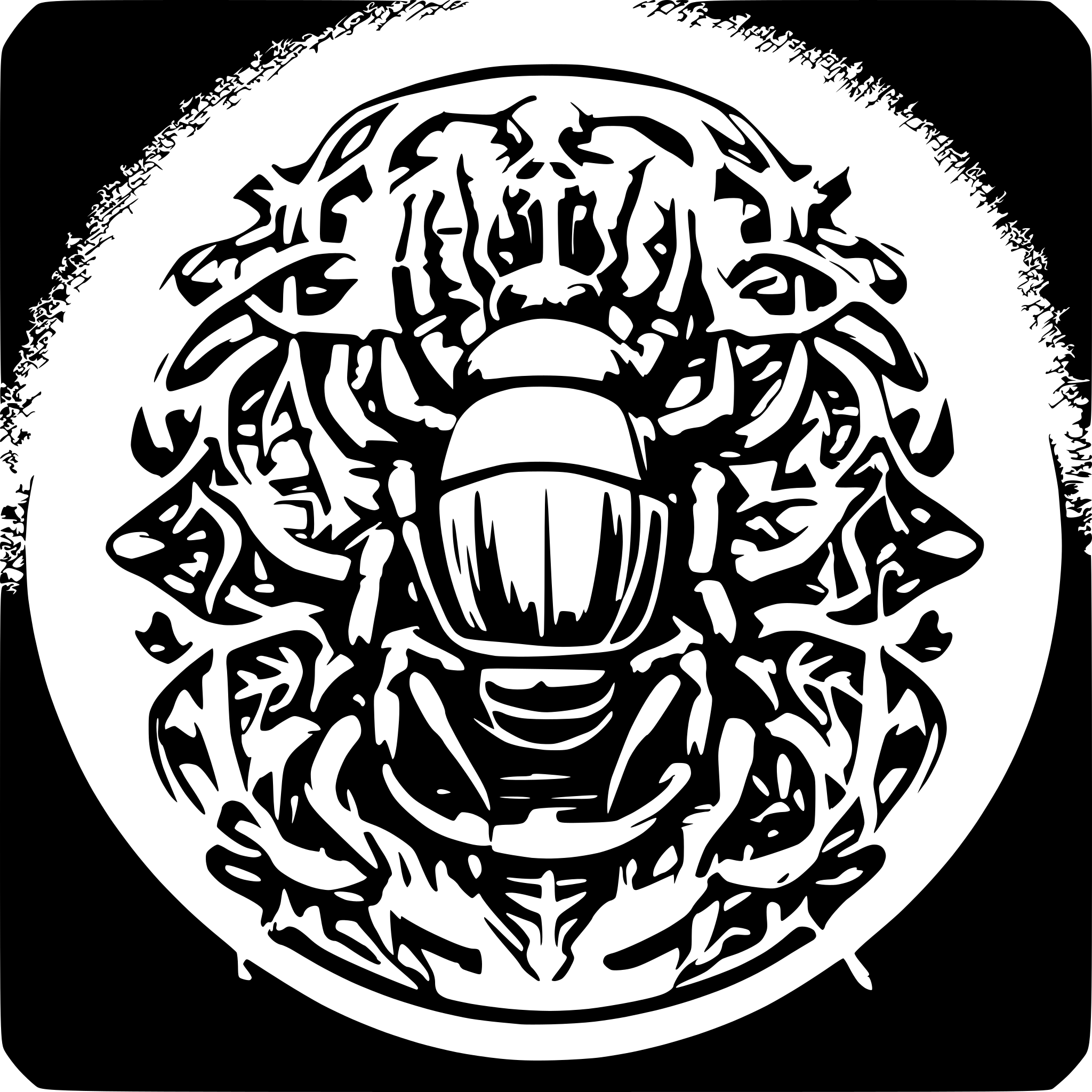 AI-generated SVG of a un énorme scarabé
