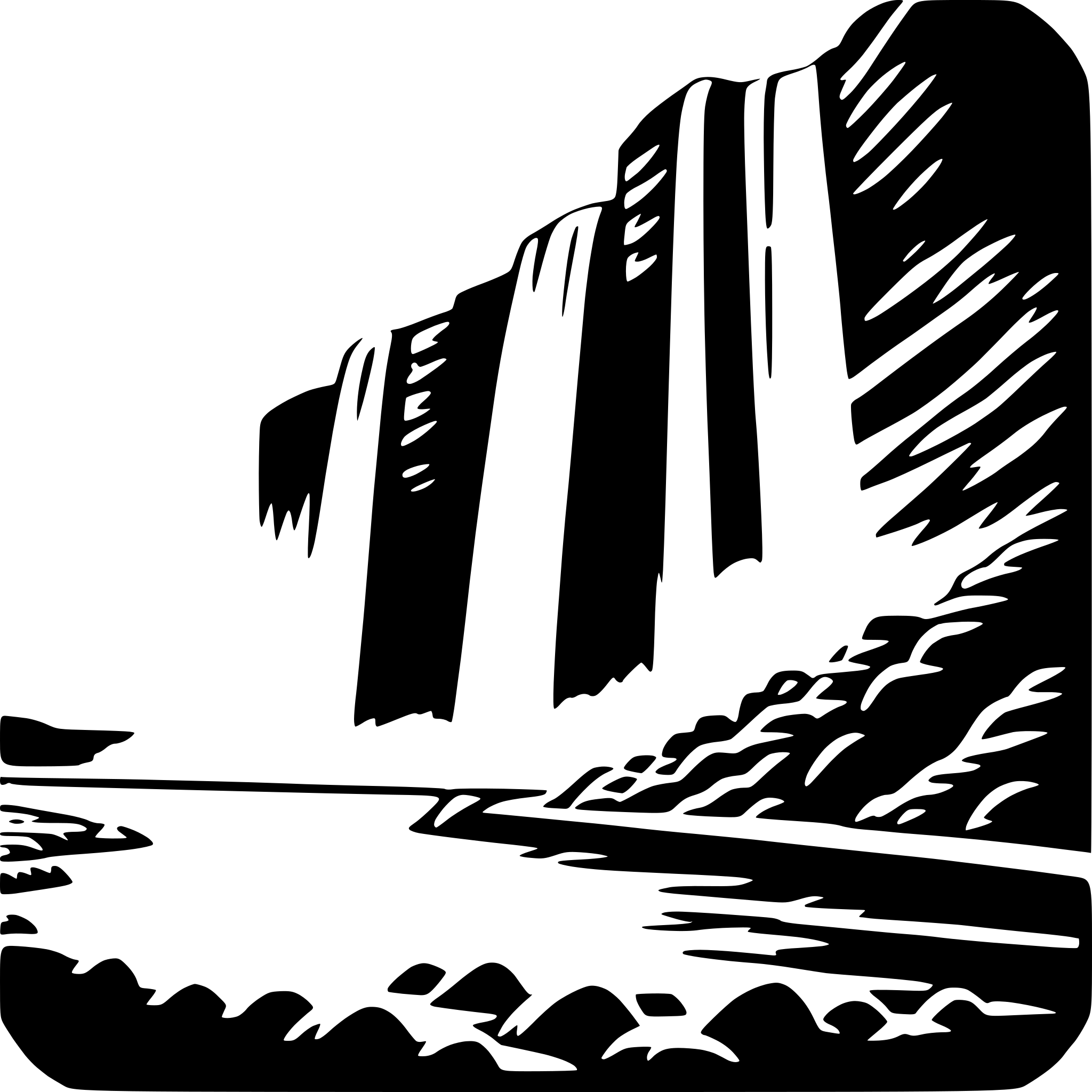 AI-generated SVG of 'skogafoss'