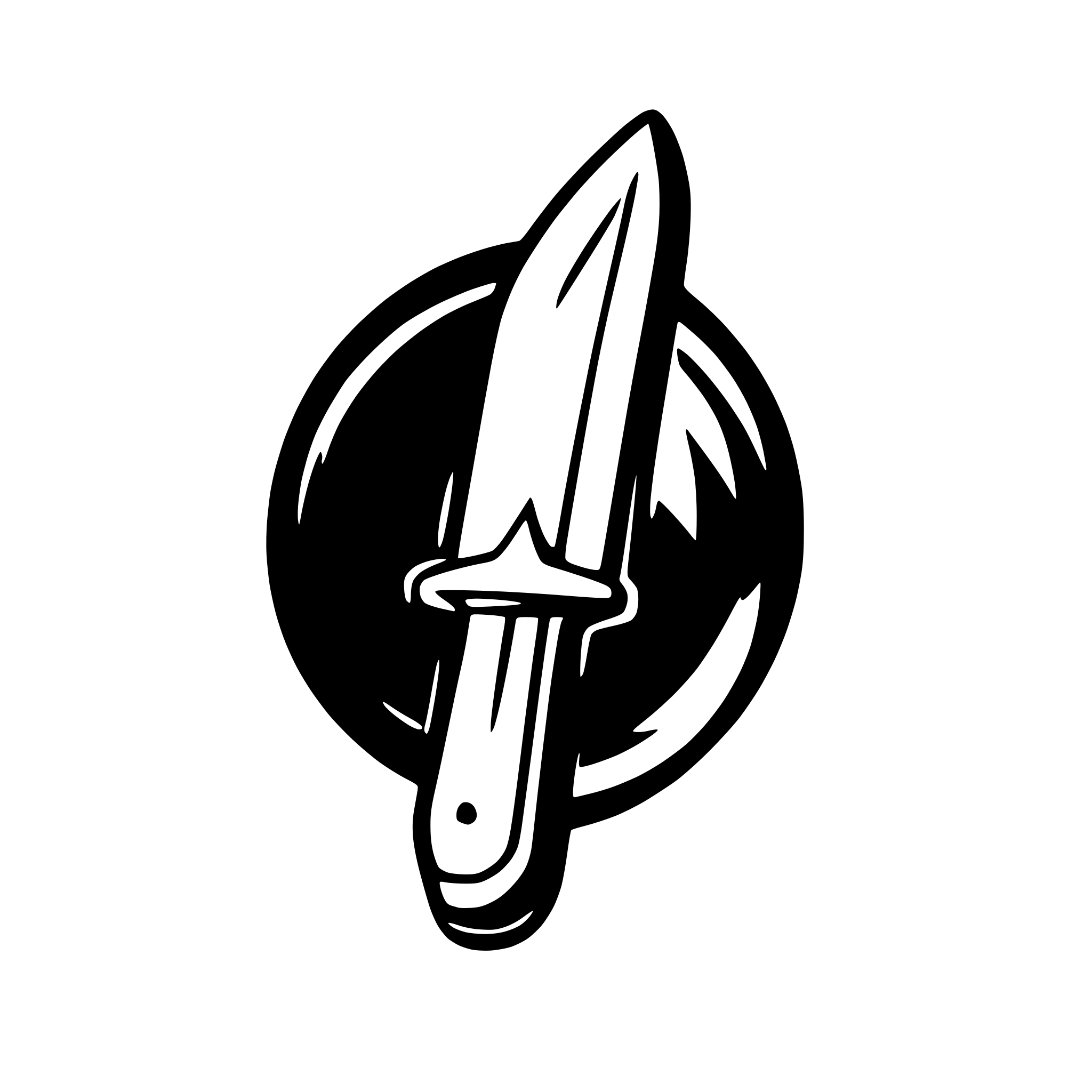 AI-generated SVG of a simple drawing of a knife