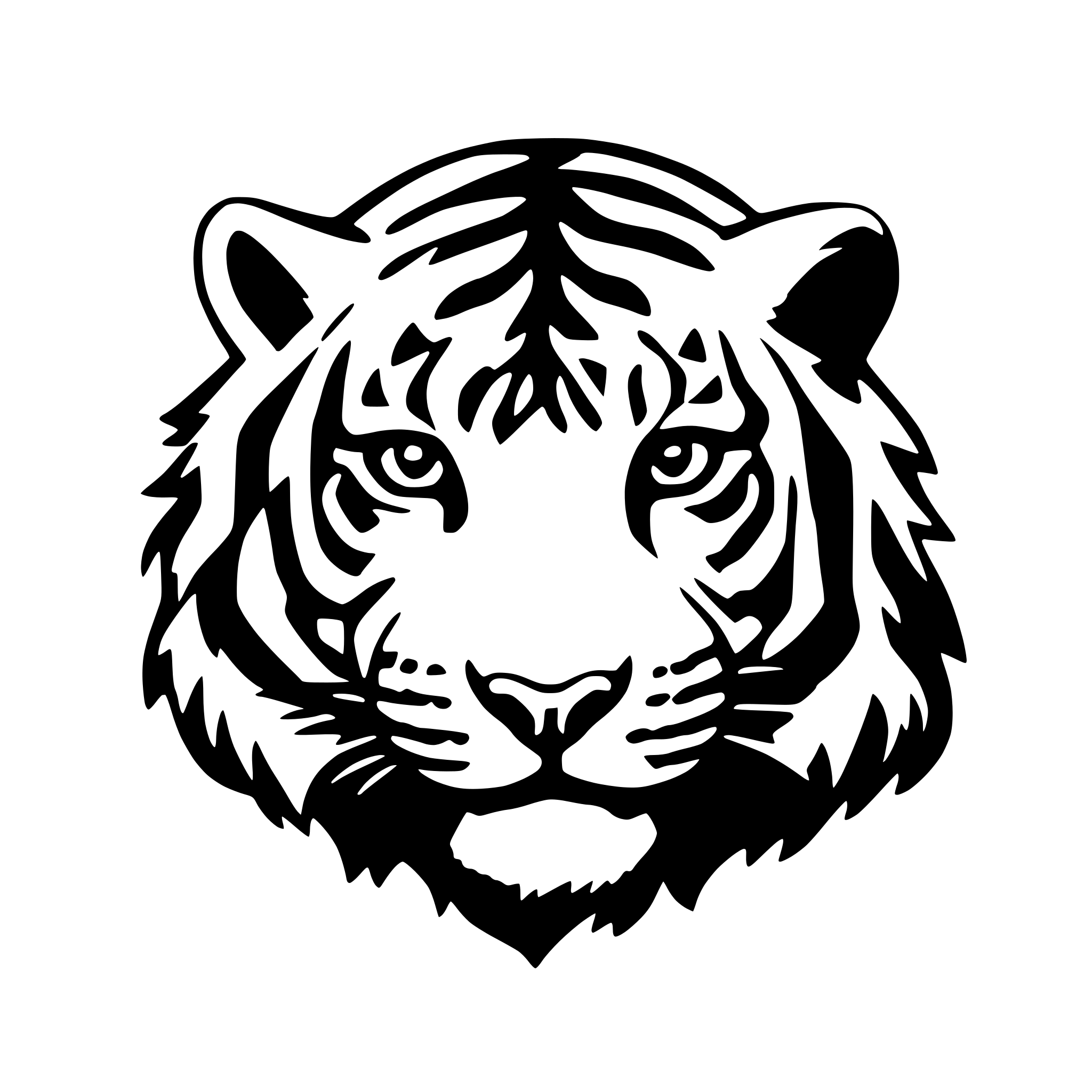 AI-generated SVG of a fire tiger