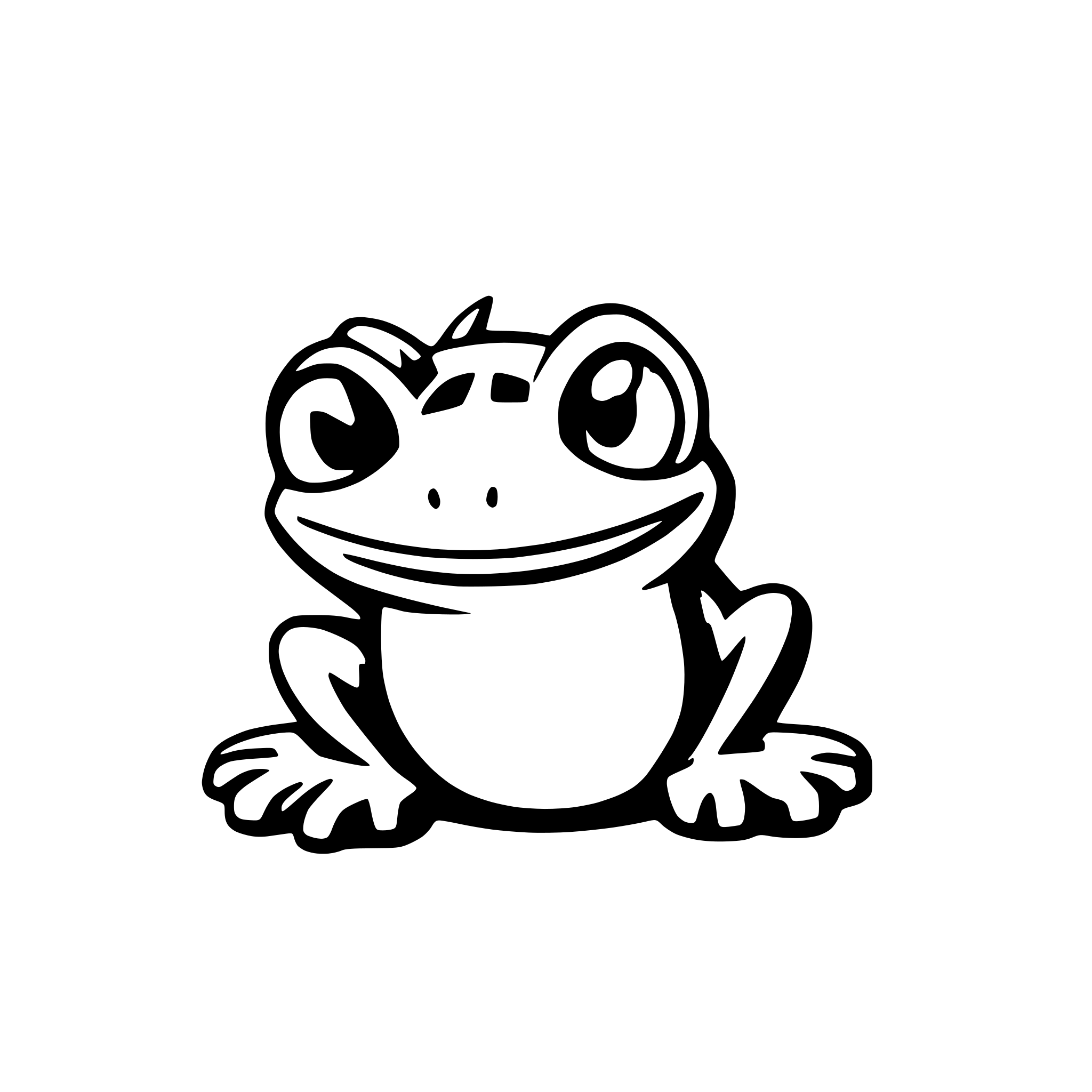 AI-generated SVG of a frog