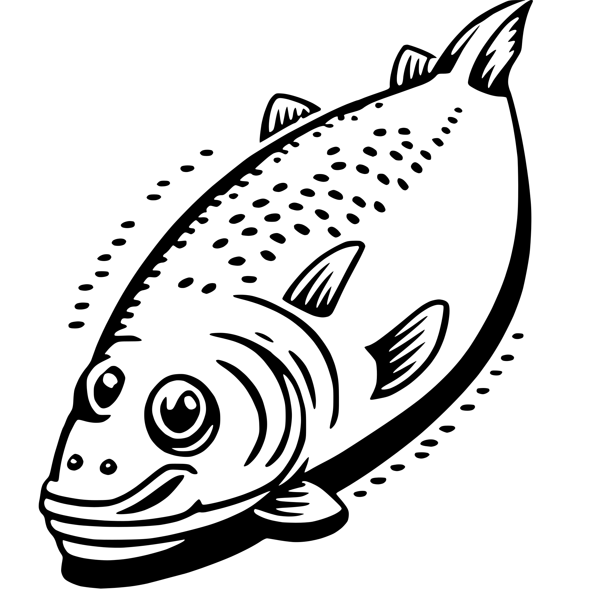 AI-generated SVG of a salmon