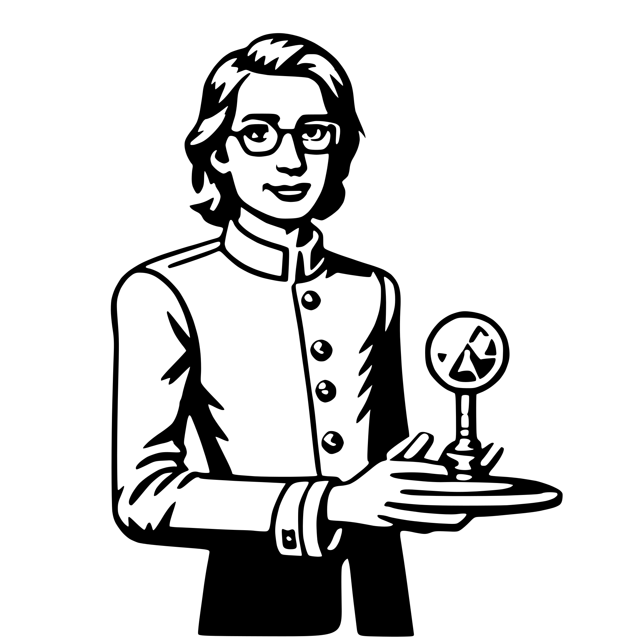 AI-generated SVG of a physicist