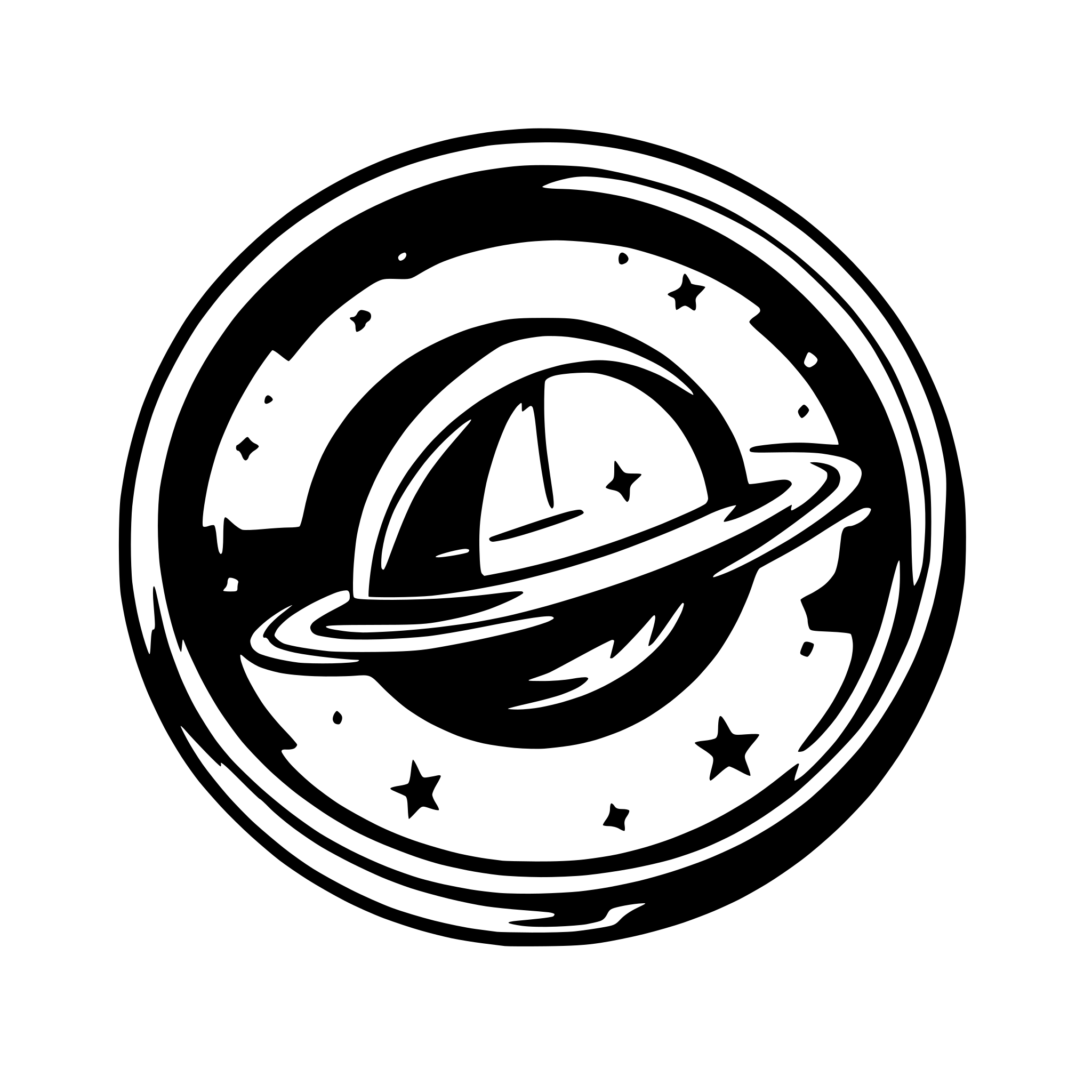 AI-generated SVG of a A logo of something stellar with an event horizon
