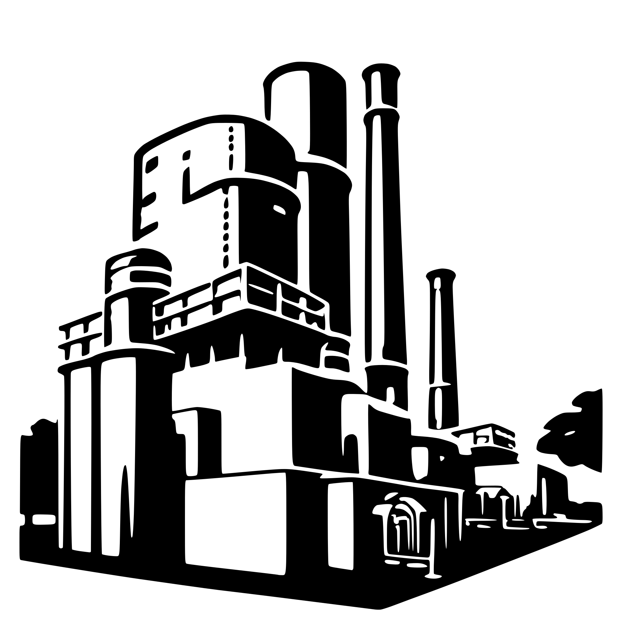 AI-generated SVG of 'industria com vista isométrica'