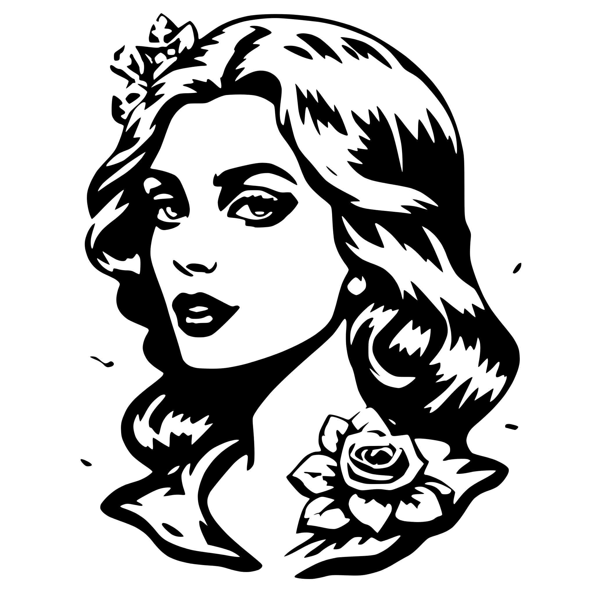 AI-generated SVG of a Beauty, Rich or death