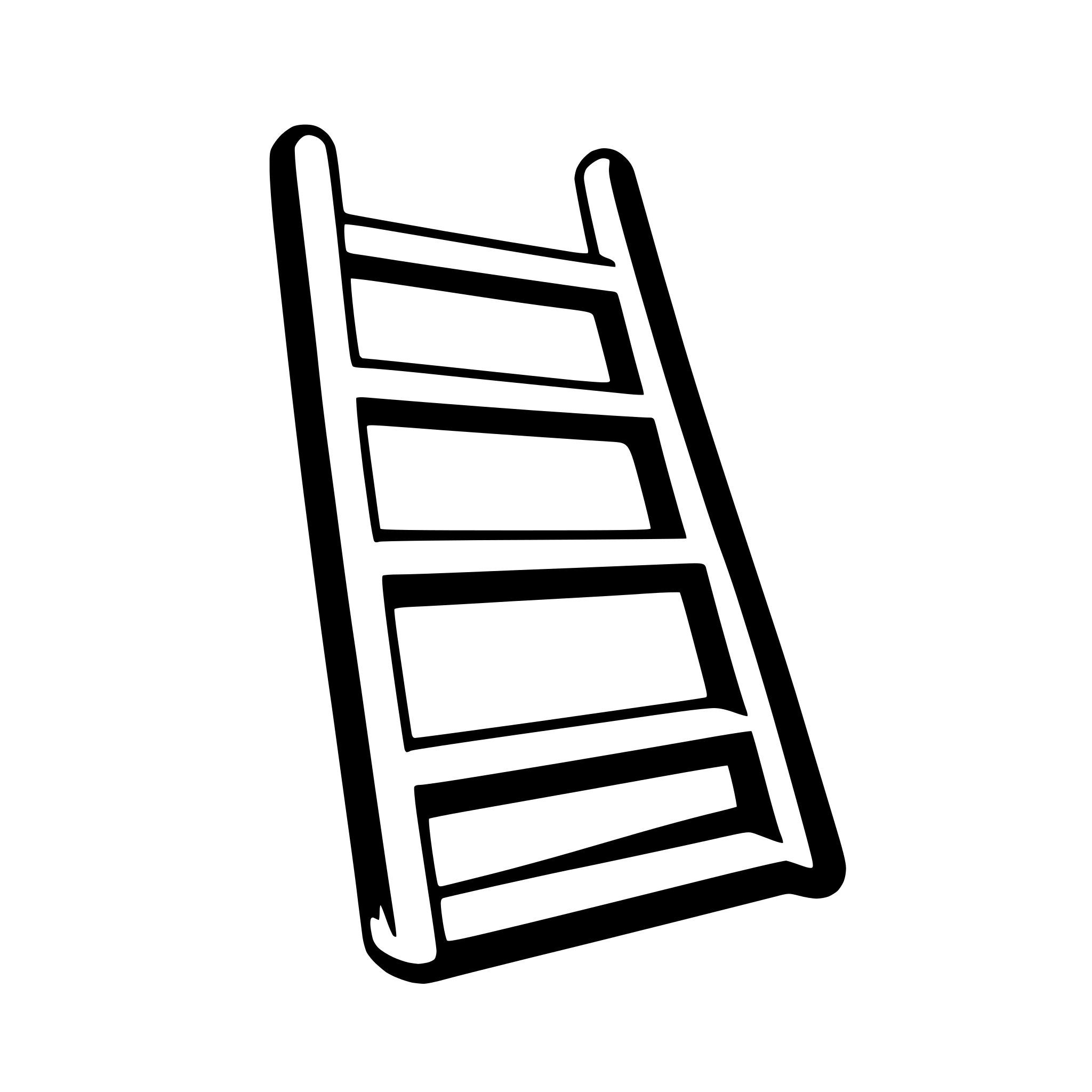 AI-generated SVG of 'minimalist ladder with rungs'