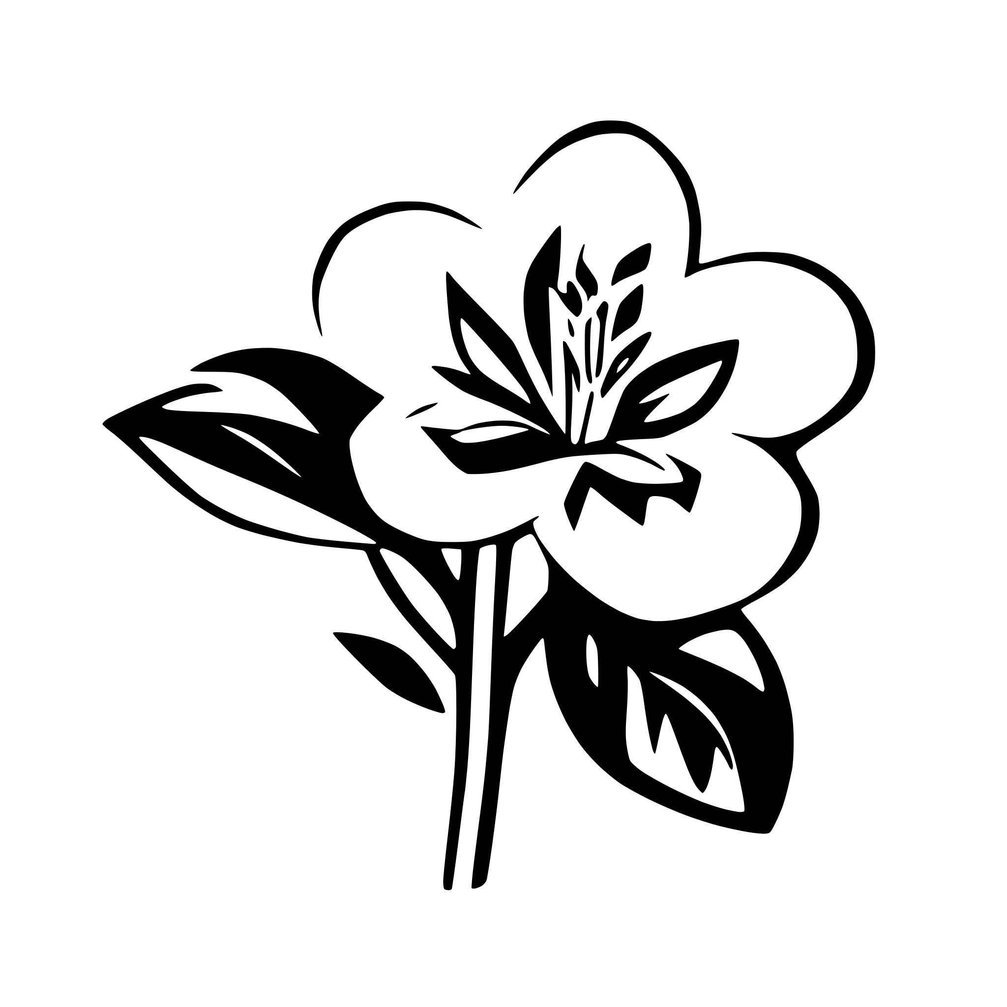 AI-generated SVG of 'lily flower, papercut style'