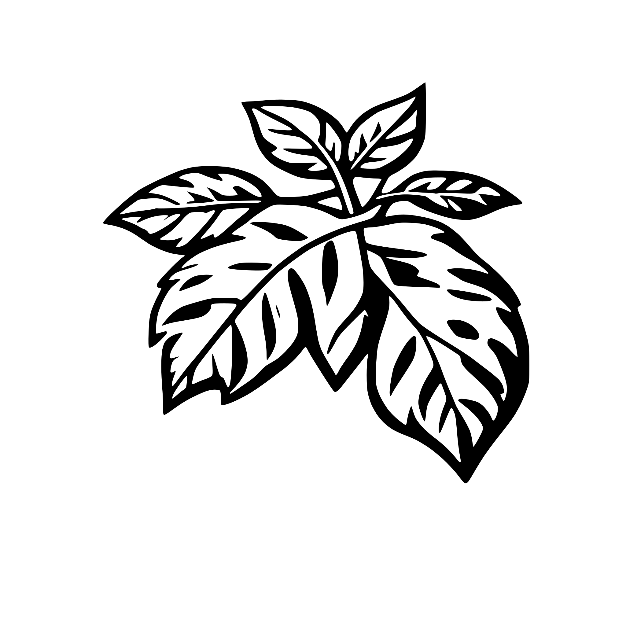AI-generated SVG of 'simple vine and leaf'