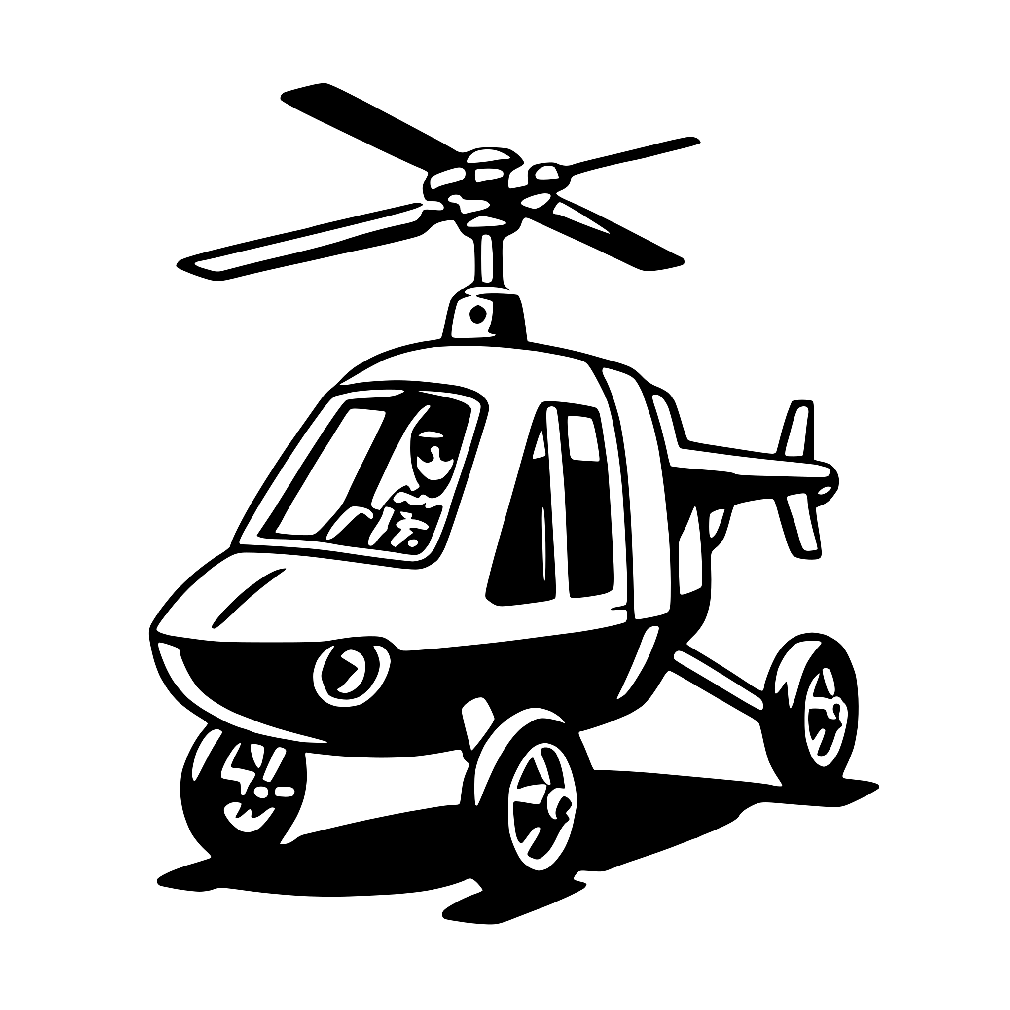 AI-generated SVG of 'gyrocopter'
