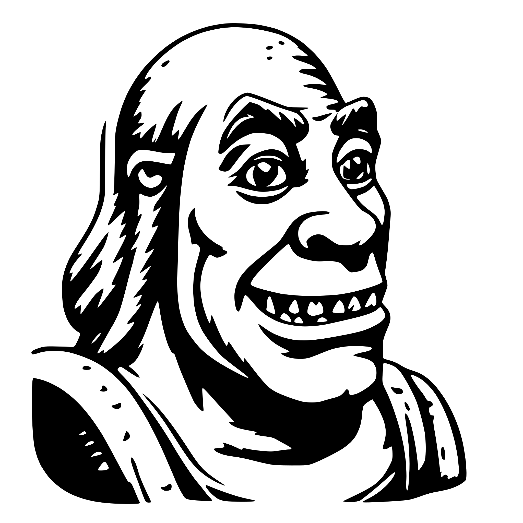 AI-generated SVG of 'shrek open mounth'
