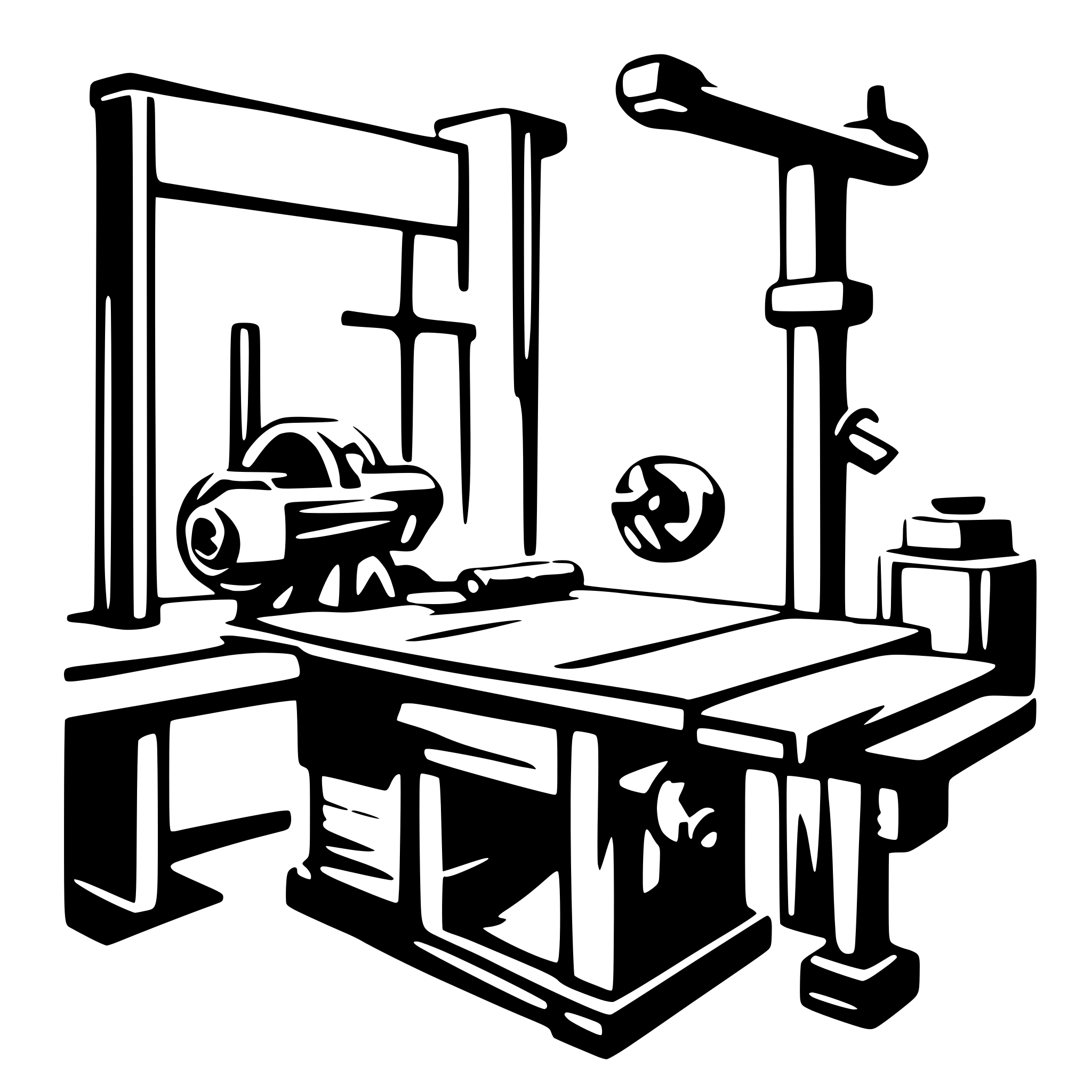 AI-generated SVG of a woodshop